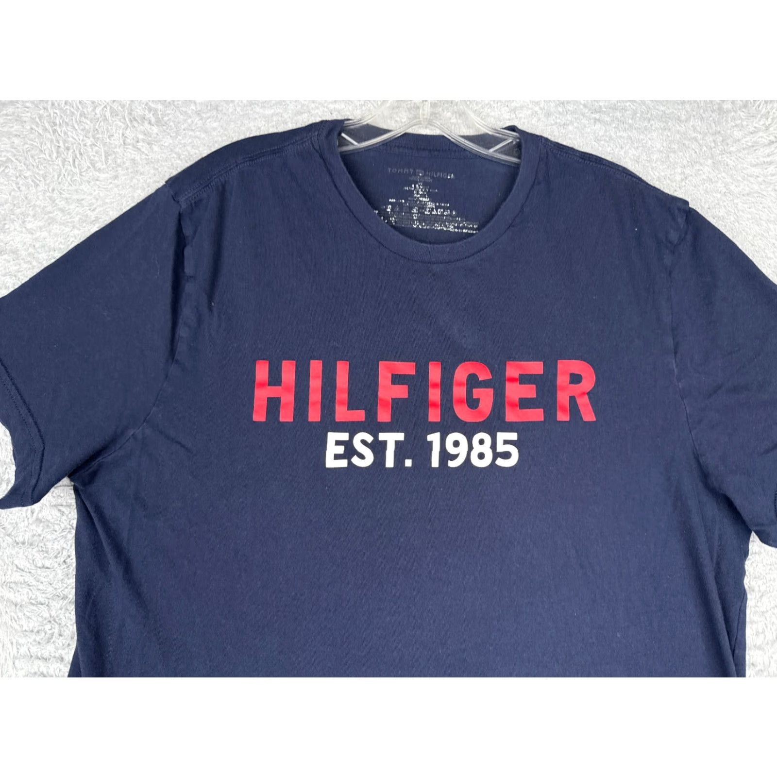 Tommy Hilfiger Tommy Hilfiger Shirt Adult Large Blue Crew Neck Short Sleeve 100% Cotton Mens Size US L / EU 52-54 / 3 - 4 Thumbnail