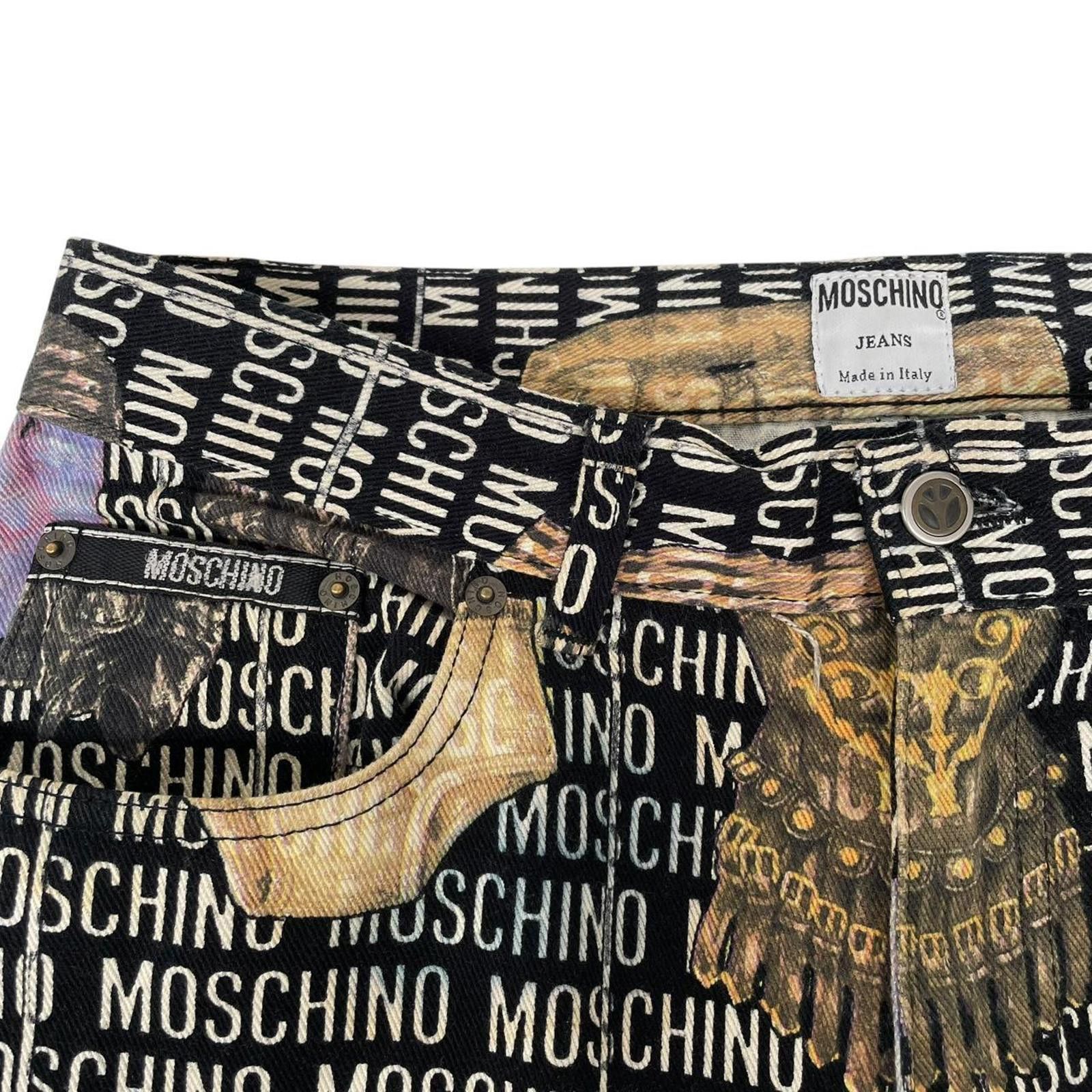 Moschino Vintage 1996 Moschino All Over Clothes Print Tapered Jeans Size US 34 / EU 50 - 7 Thumbnail