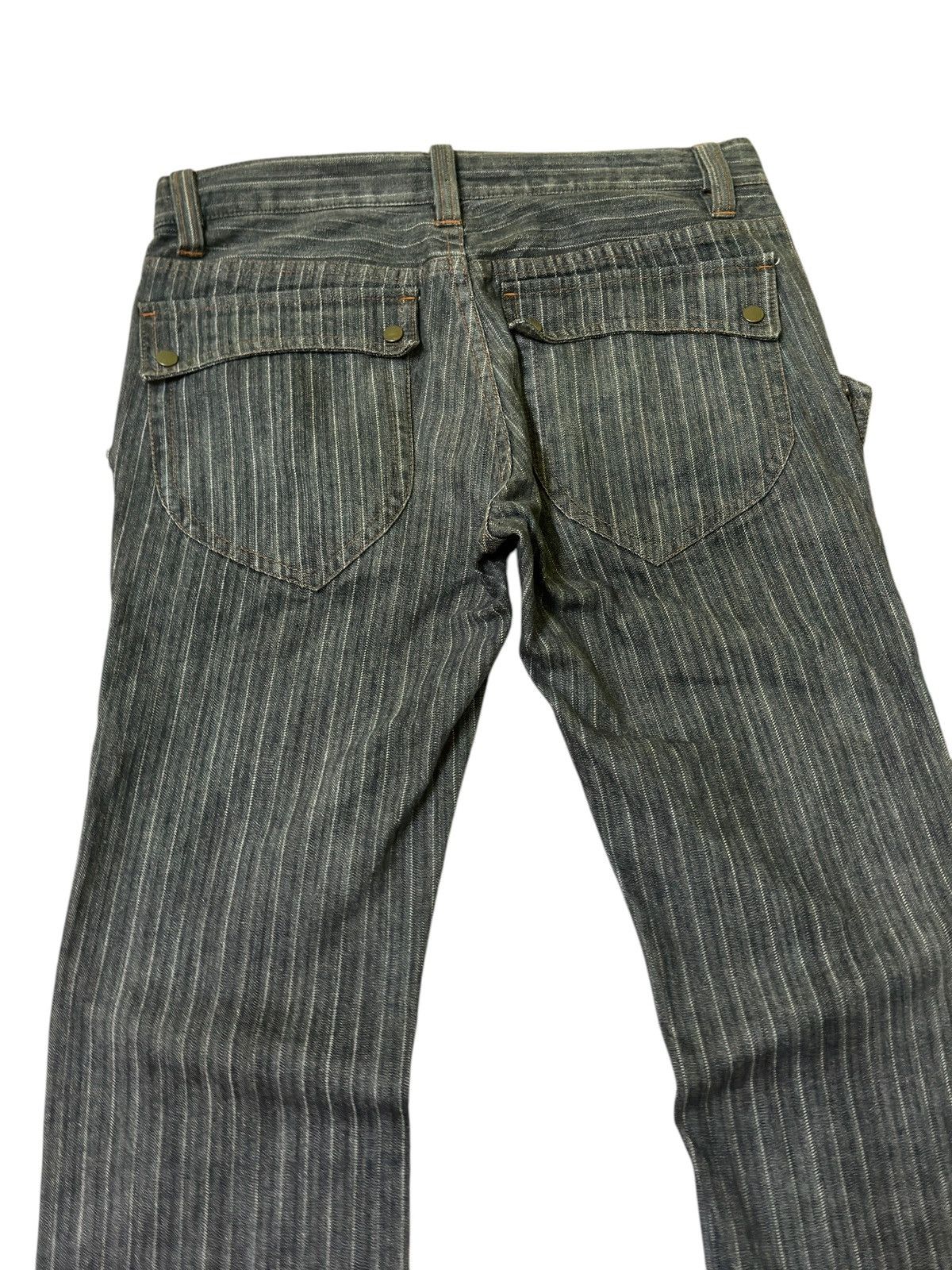 Hysteric Glamour × Nicole Club × Seditionaries Flared NICOLE CLUB Striped Leg Snap Button Pant Size US 30 / EU 46 - 11 Thumbnail