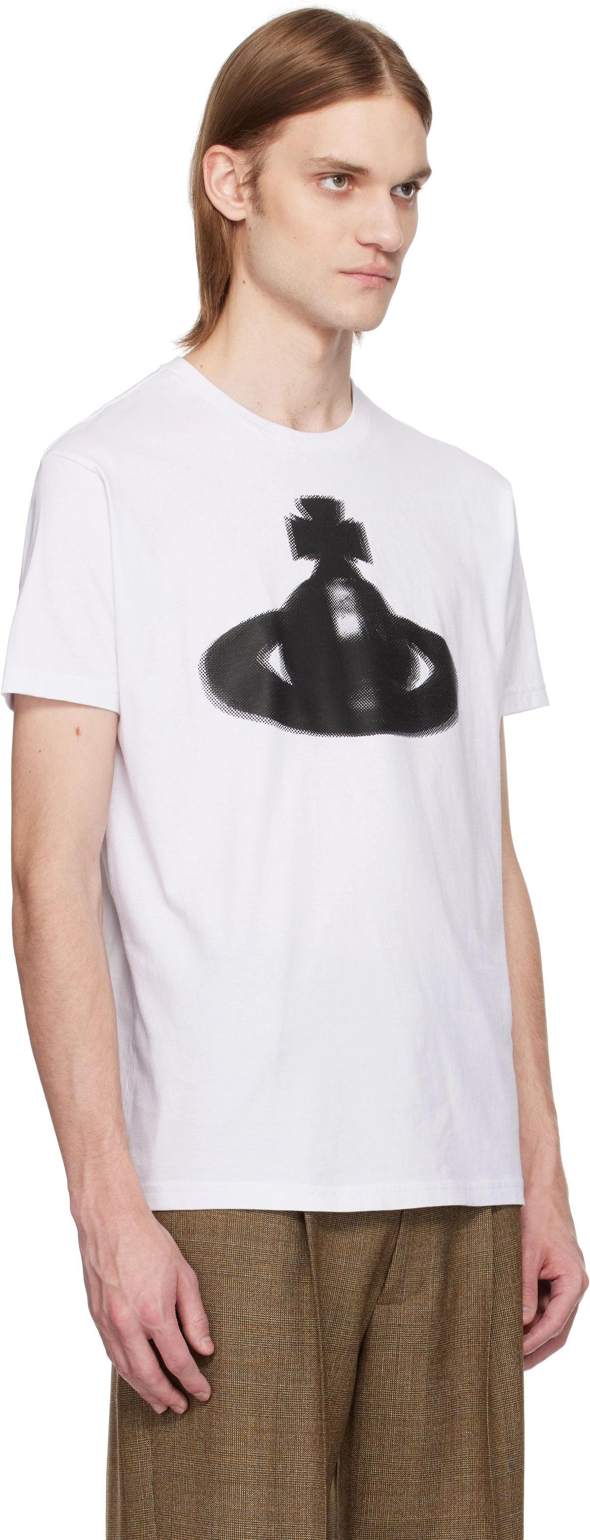 Vivienne Westwood o1f1d3z0426 Orb Classic T-Shirt in White Size US S / EU 44-46 / 1 - 3 Thumbnail