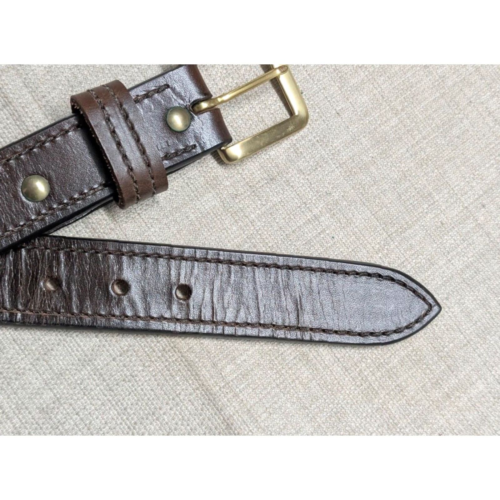 Vintage VINTAGE Beretta Belt 34 USA Made Cowhide Leather Western Buckle Brown 1-1/2" Belt Size 34 - 5 Thumbnail