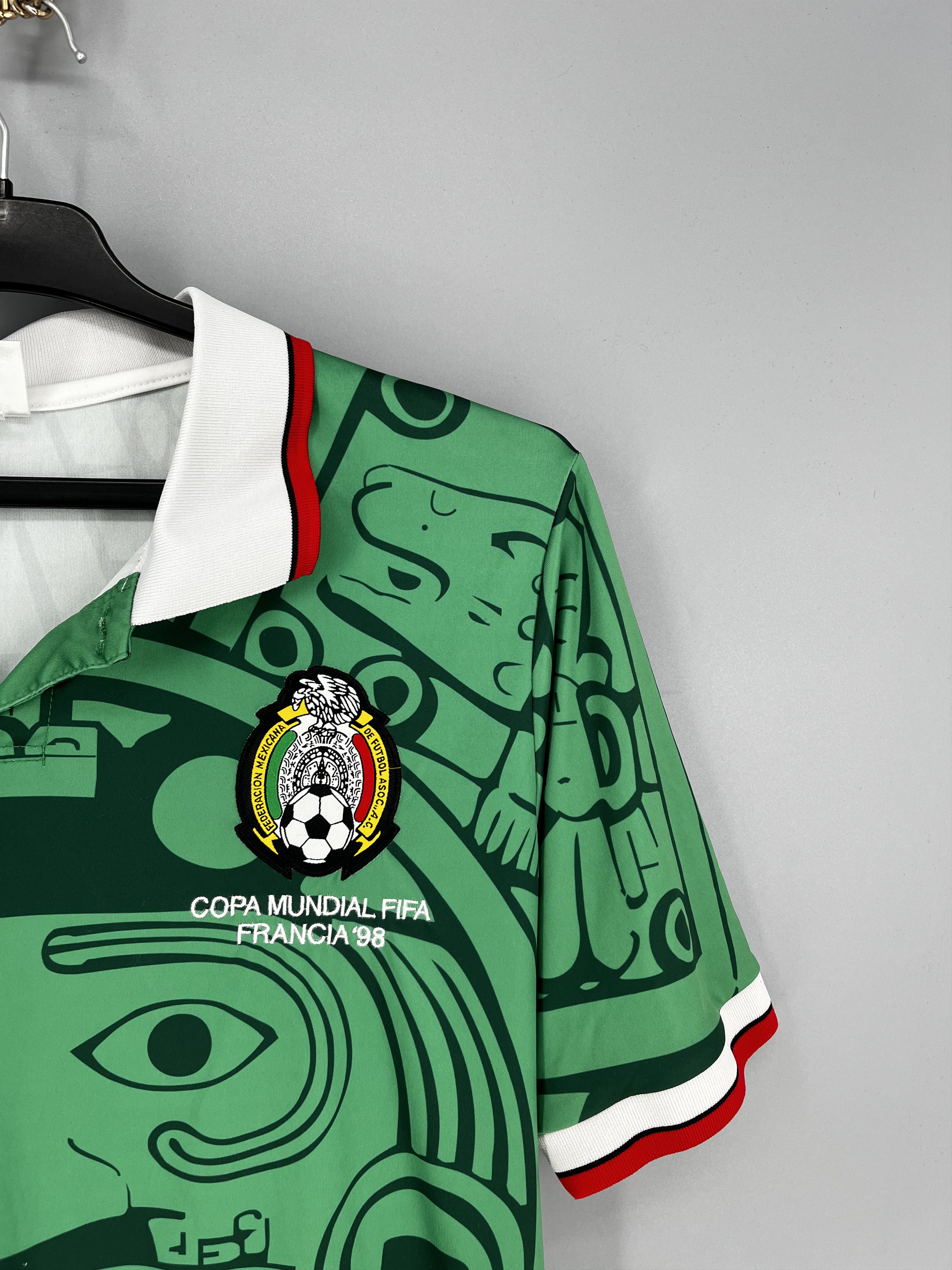 Vintage Aba Sports Green Retro Jersey Copa Munidal Fifa Francia 1998 Size US L / EU 52-54 / 3 - 8 Thumbnail
