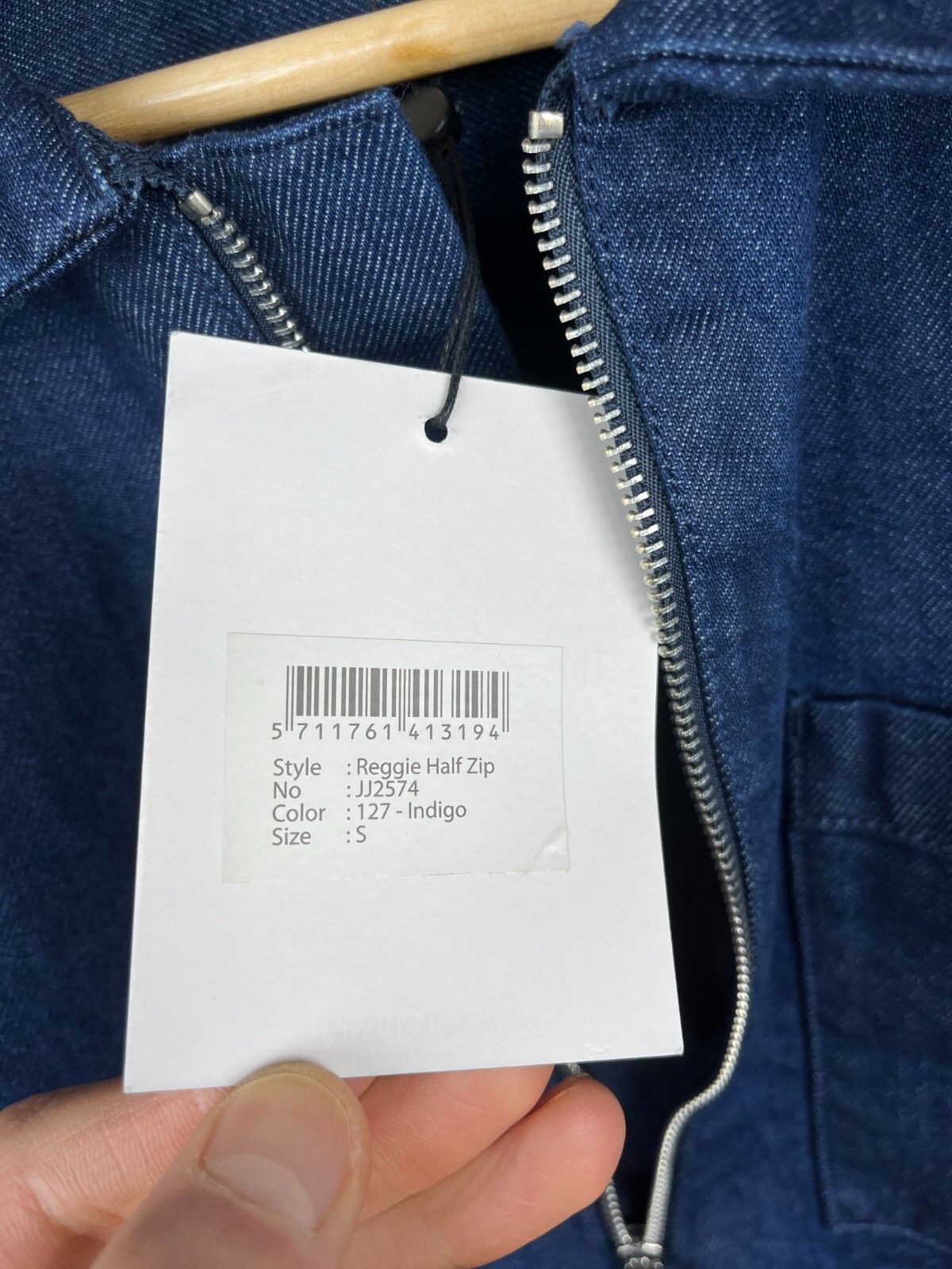Other Just Junkies Reggie Half Zip Indigo Denim Short Sleeve Shirt Size US S / EU 44-46 / 1 - 10 Thumbnail