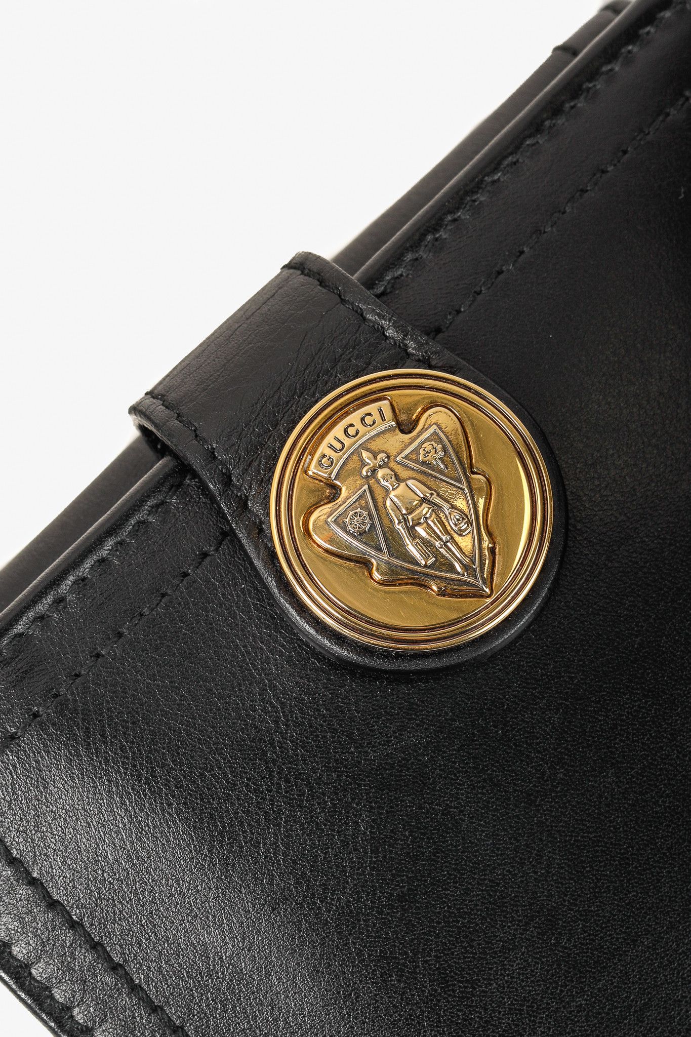 Gucci Gucci Hysteria Black Leather Gold Knight Hysteria Wallet Size ONE SIZE - 4 Thumbnail