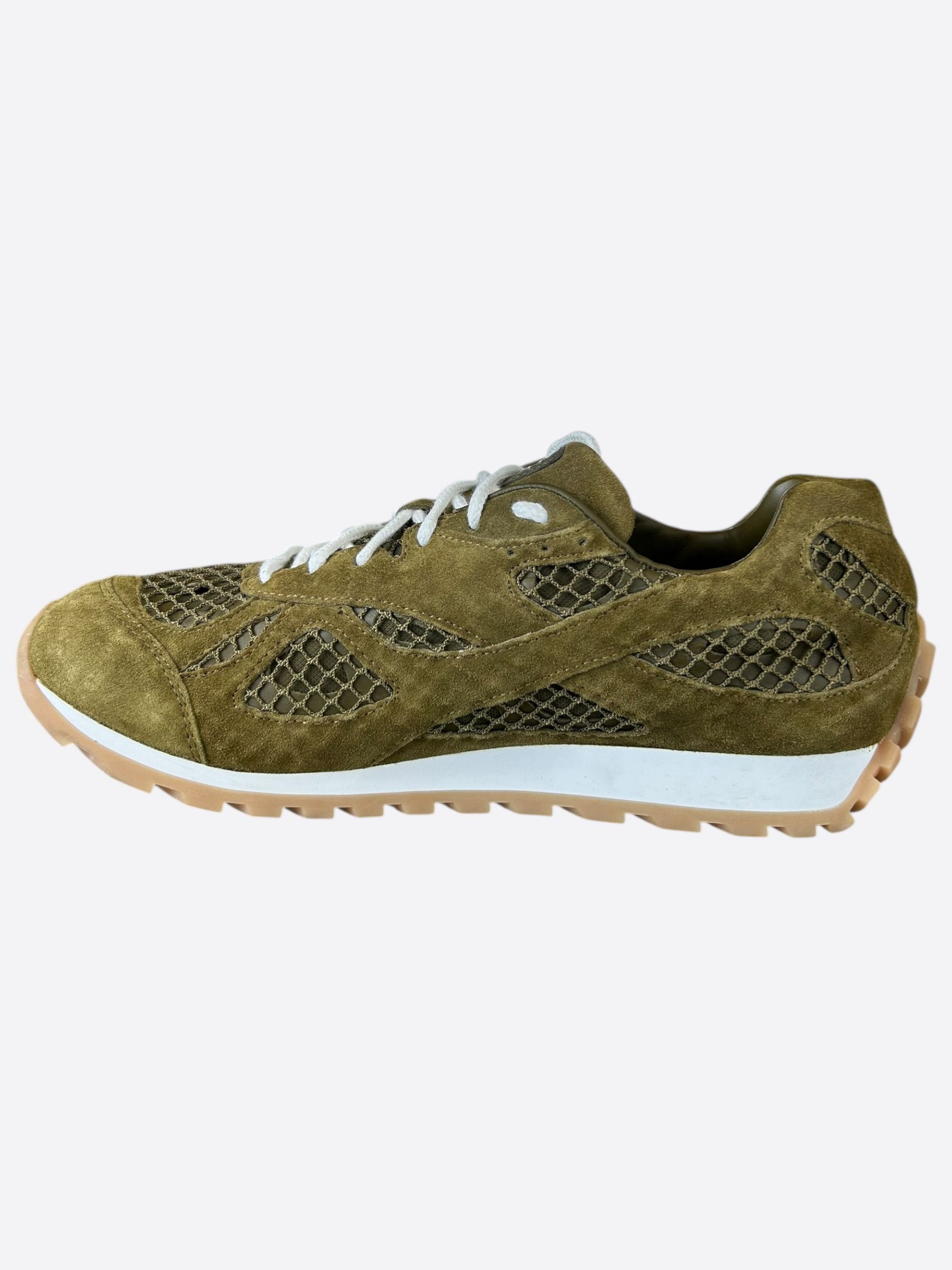 Bottega Veneta Bottega Veneta Olive & White Orbit Sneakers Size US 8 / EU 41 - 6 Thumbnail