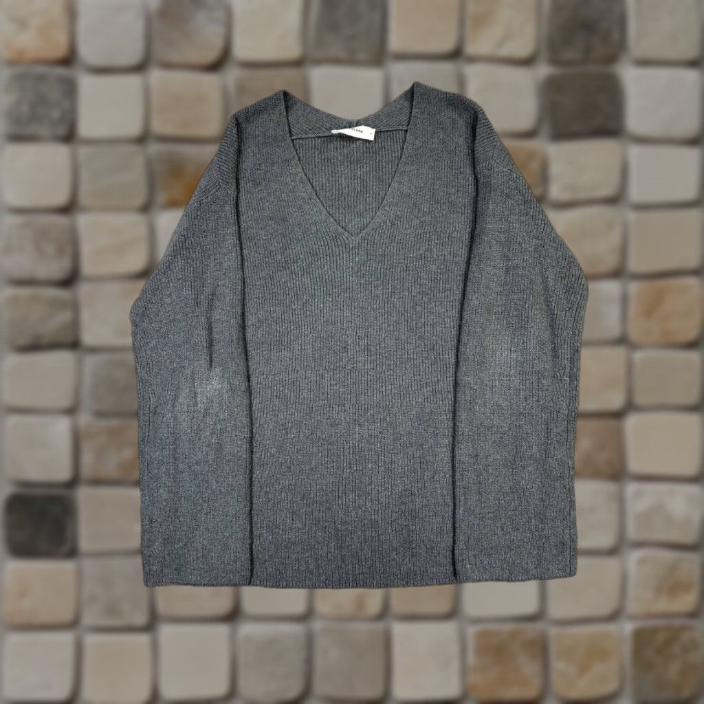 Everlane Everlane Sweater Womens Medium Gray Cotton Knit Pullover Pullover Casual Knit Shirt Pullover Mens Womens - Size M / US 6-8 / IT 42-44 - 1 Thumbnail