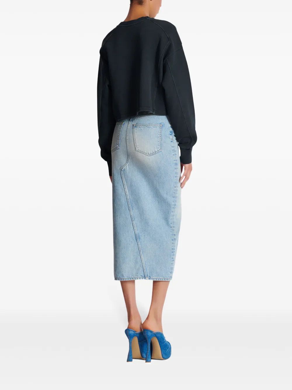 Balmain o1s1wg111225 Logo-Embroidered Sweatshirt in Dark Grey Size XL / US 12-14 / IT 48-50 - 5 Thumbnail