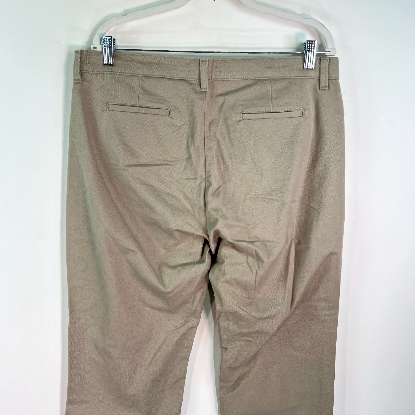 Vintage Riders Chino Pants Brown 16 Regular Stretch Waist Relaxed Straight Leg Women NWT- US A Seller Size 38" / US 16 / IT 52 - 3 Thumbnail