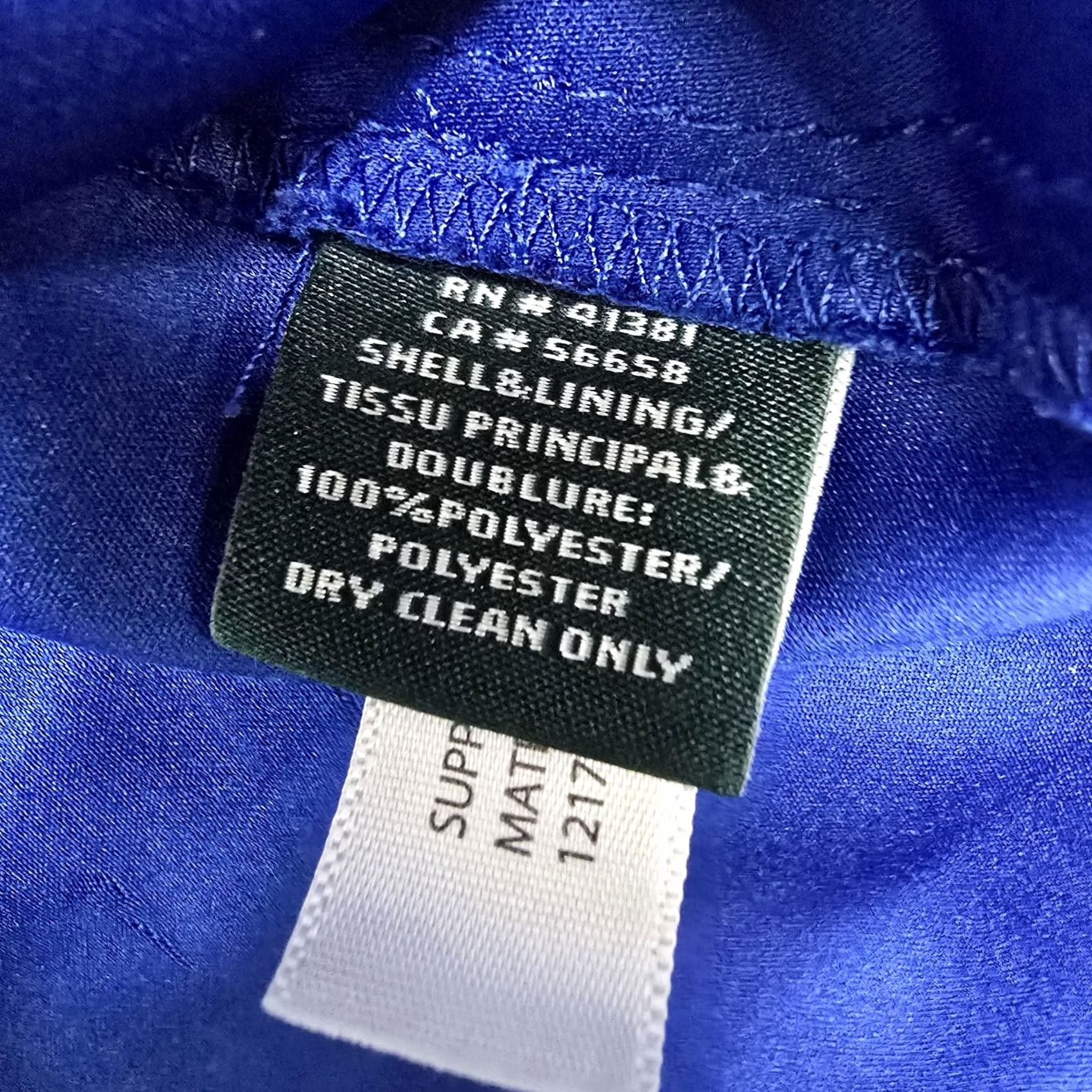 Ralph Lauren Lauren Ralph Dress Womens 14 Blue Ruffle Chiffon Fit Flare Knee Length Size XL / US 12-14 / IT 48-50 - 7 Thumbnail