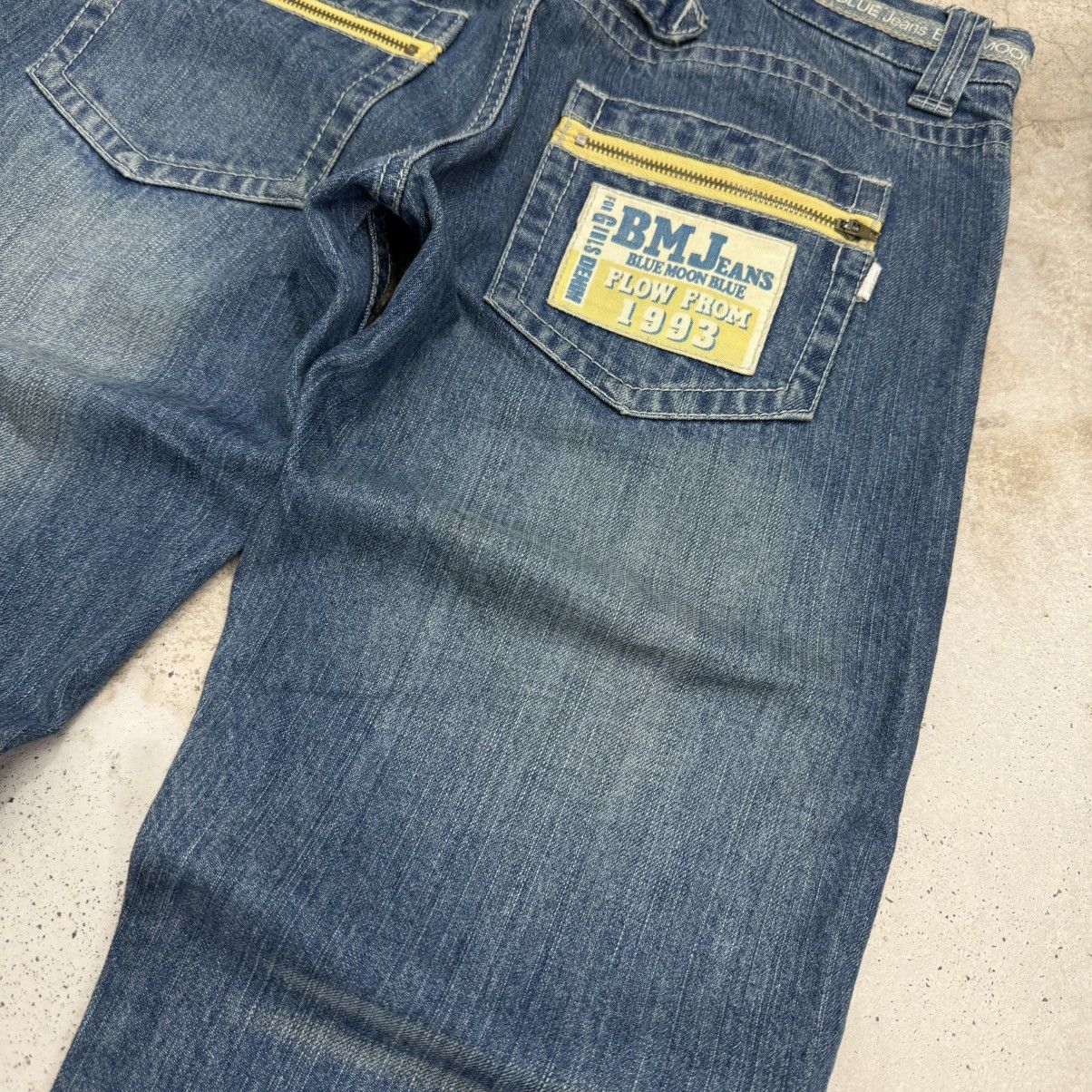 Japanese Brand Vintage Buckle Back Pants Blue Moon Blue Denim Pants Size US 29 - 14 Thumbnail