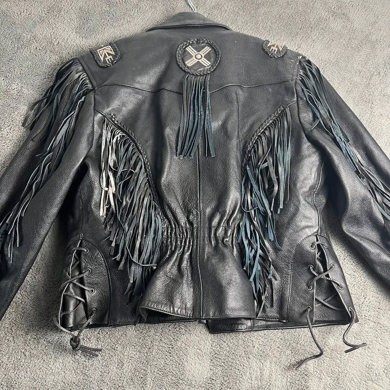 Designer OSX Leather Jacket L 100% Leather Size M / US 6-8 / IT 42-44 - 7 Thumbnail