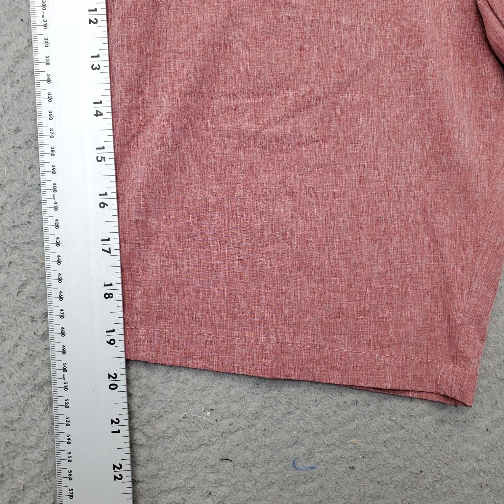 Burnside Burnside Men Size 30 Chino Shorts Red Chambray Slim Flex High Rise Version 30 Mens Shorts Size US 30 / EU 46 - 3 Thumbnail