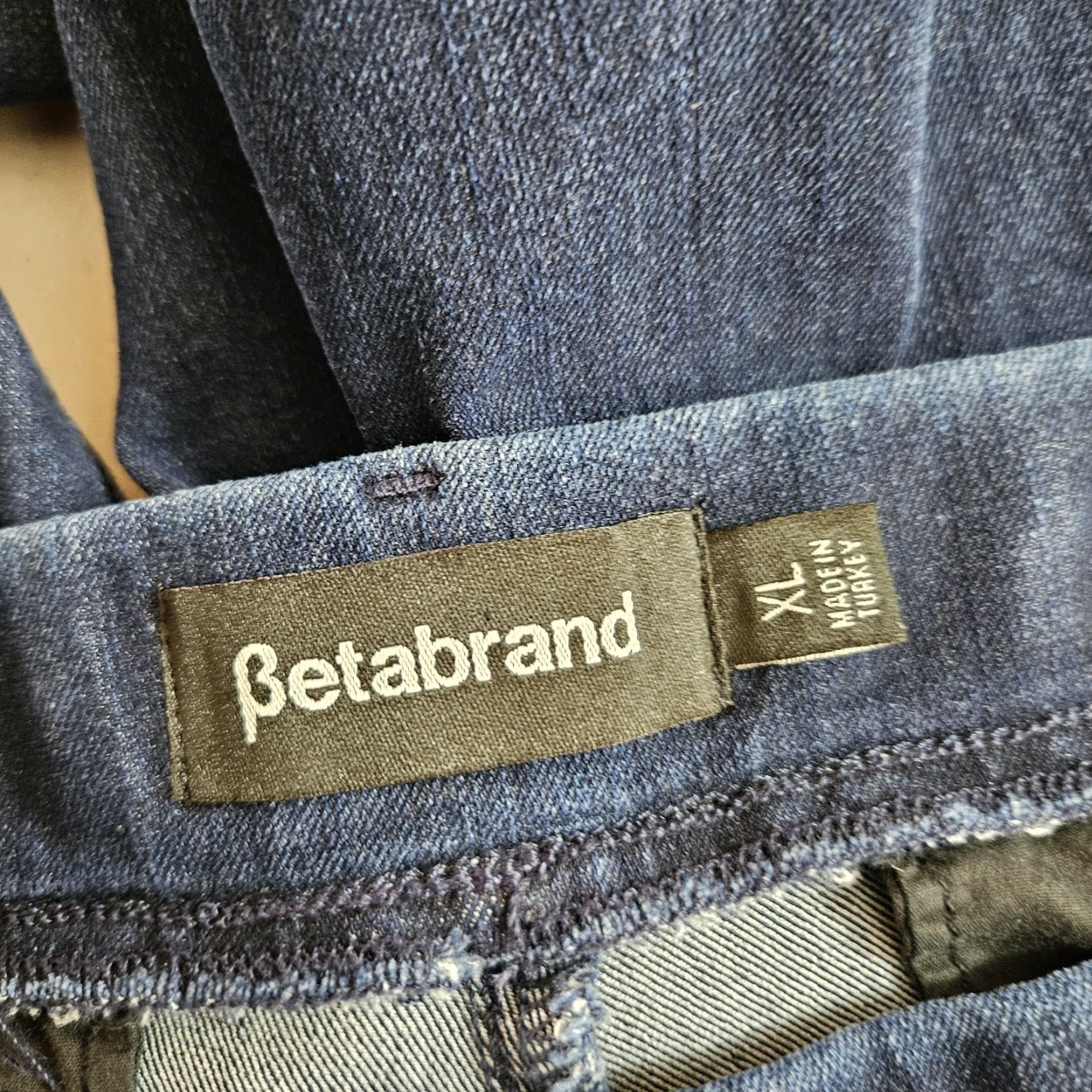 Vintage Betabrand Womens Jeans Straight Pull On XL Blue High Rise T Size 40" / US 18 - 7 Thumbnail