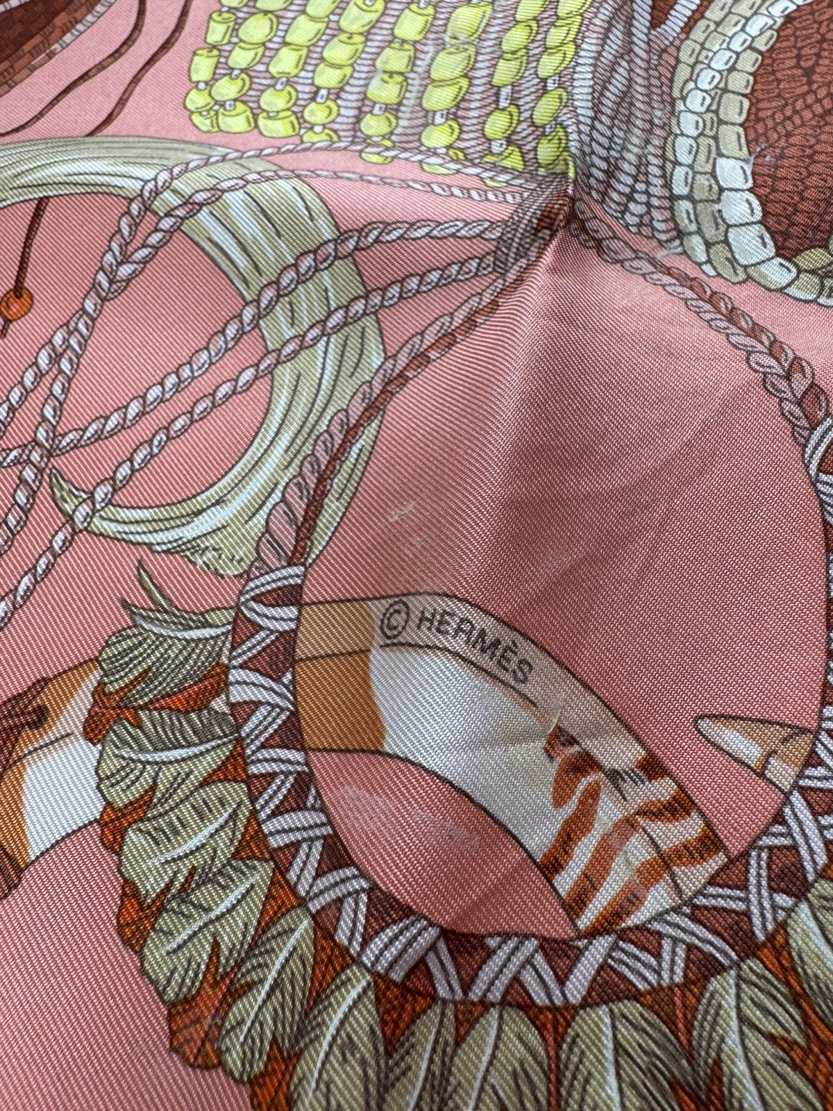 Hermes HERMES Paris Bracelets De Lumiere 100% Silk Scarf RARE Scarv Size ONE SIZE - 20 Thumbnail