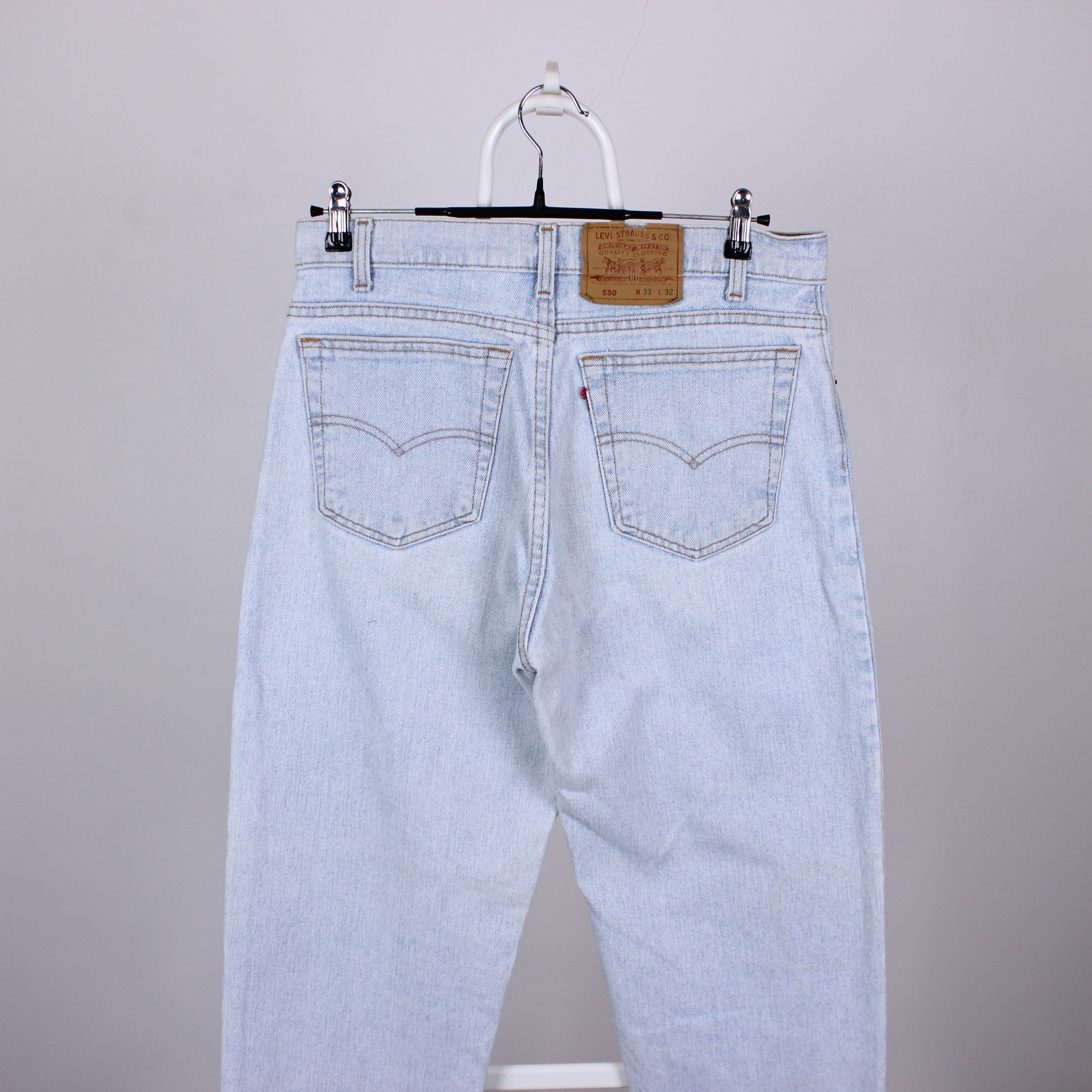Levi's Levis 550 denim jeans W33 L32 blue rare Size US 33 - 1 Thumbnail