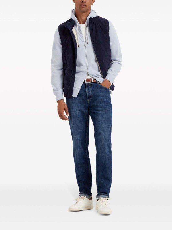 Brunello Cucinelli o1la1rc1a0325 Cashmere Cardigan in Blue Size US L / EU 52-54 / 3 - 5 Thumbnail