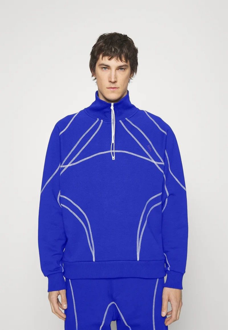 Saul Nash !DS! SS23 Saul Nash Electric Blue Overlock Stitch Sweatshirt Size US M / EU 48-50 / 2 - 3 Thumbnail