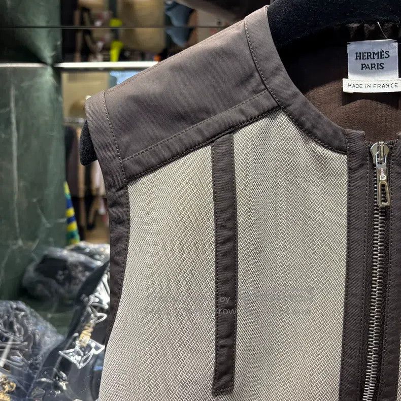 Hermes Hermes Ladies' linen and chocolate color vest Size XS / US 0-2 / IT 36-38 - 6 Thumbnail