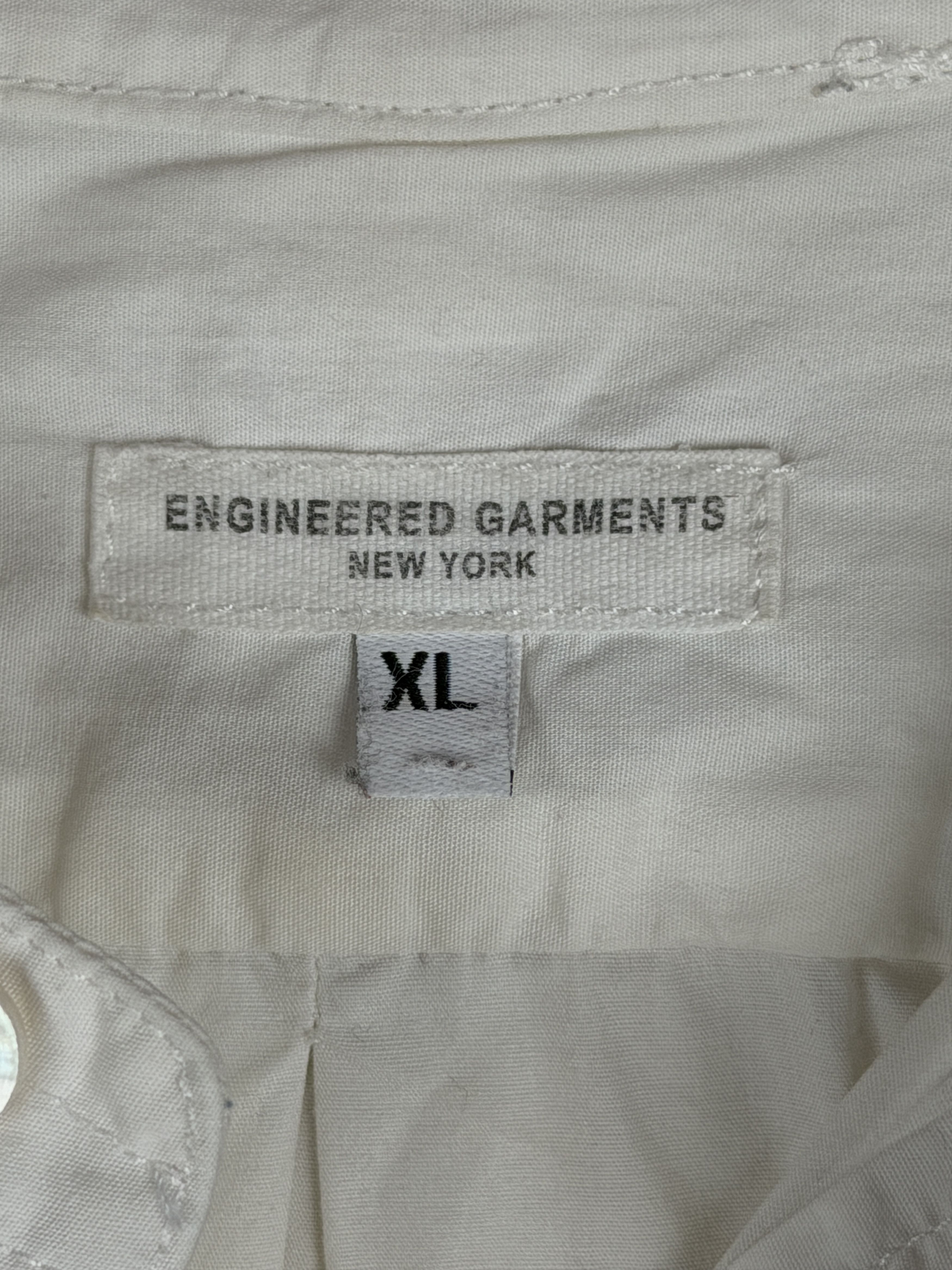 Engineered Garments 100s 2Ply Broadcloth Banded Collar Shirt Size US XL / EU 56 / 4 - 9 Thumbnail