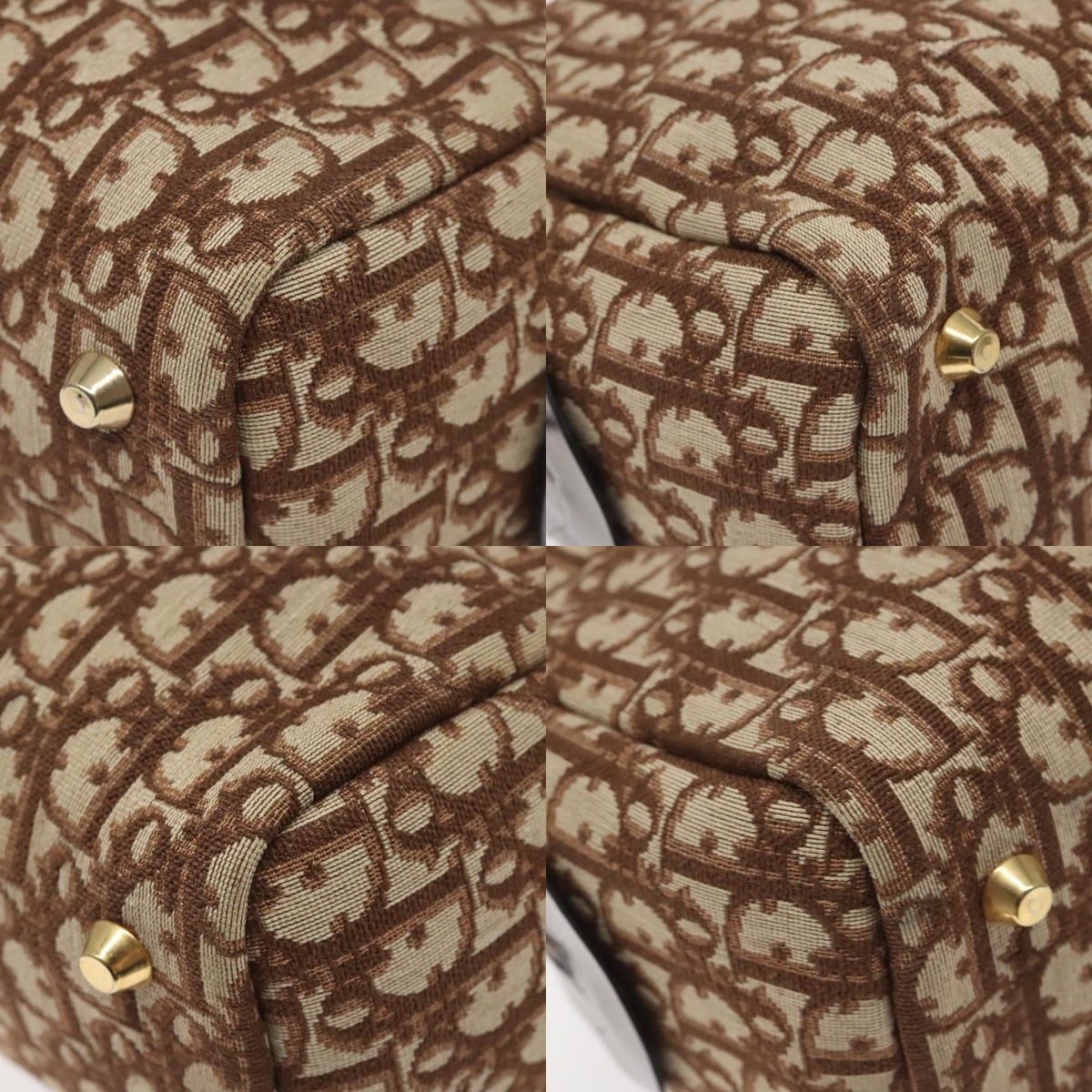 Dior DIOR Trotter Canvas Hand Bag Beige Gold Size ONE SIZE - 10 Thumbnail