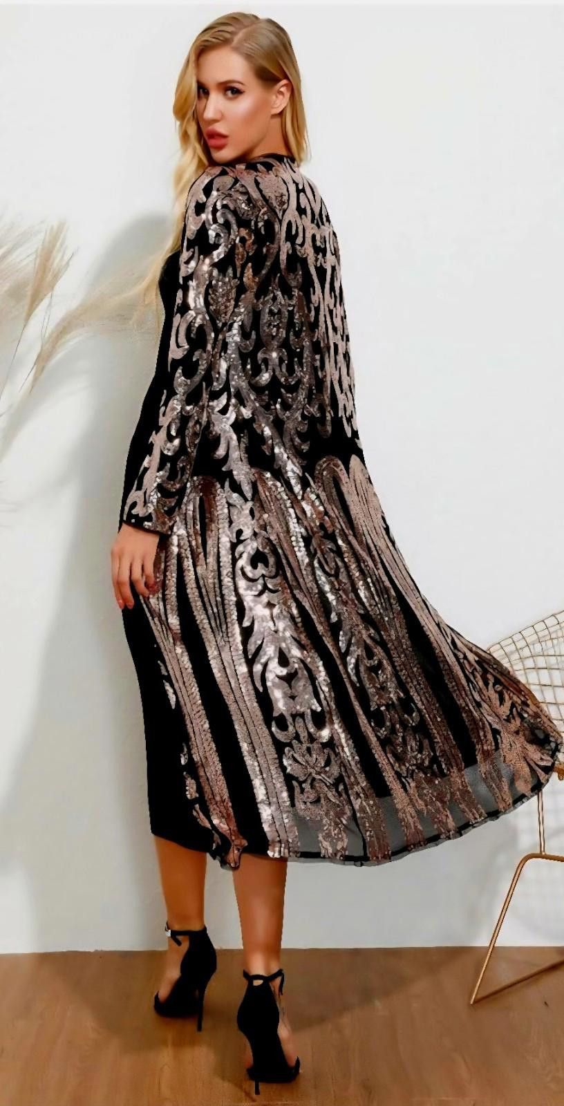 Other Women Long Sleeve Glitter Cardigan Open Front Blazers M-size Size M / US 6-8 / IT 42-44 - 4 Thumbnail