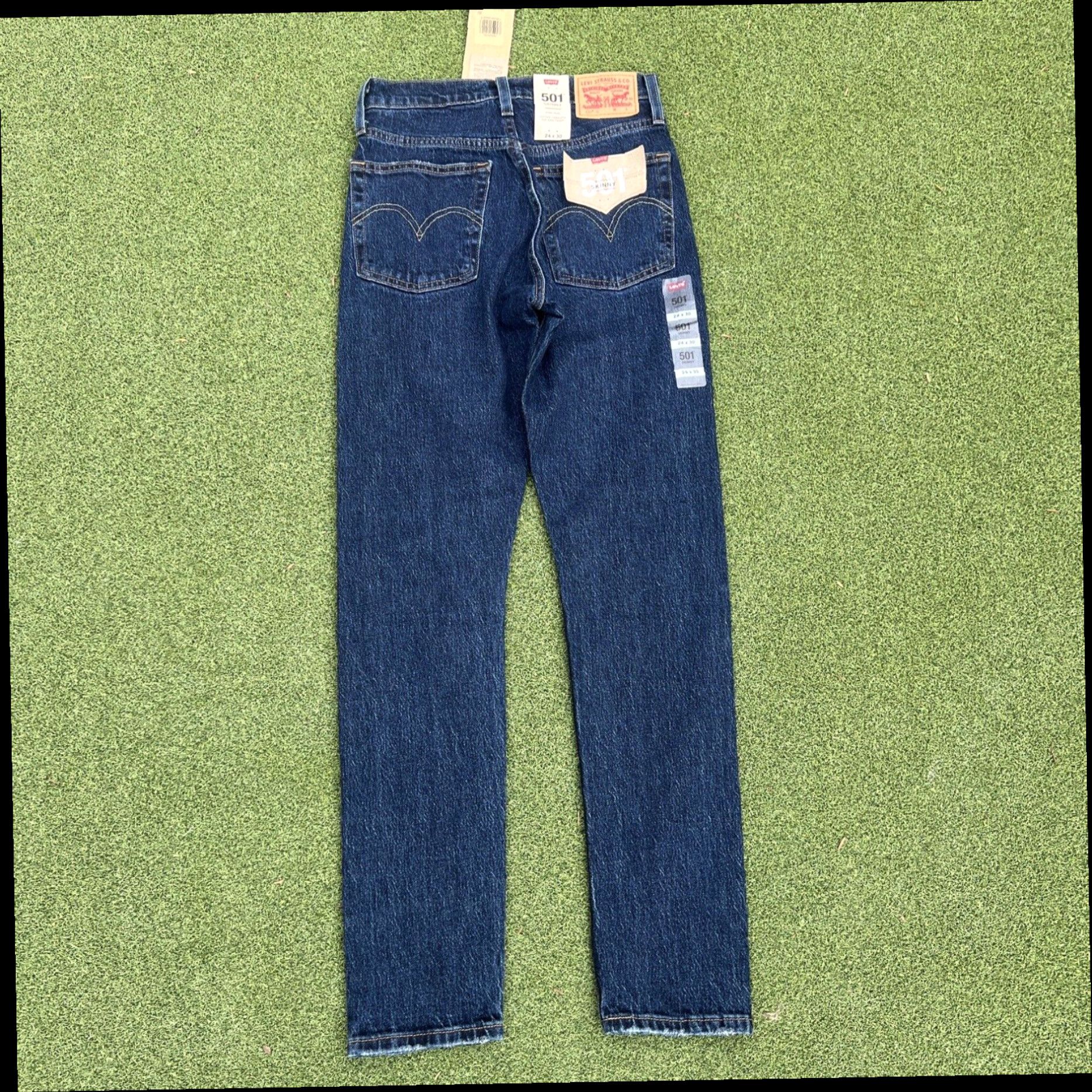 Levi's Levi Strauss & Co. Women's Light Wash High Rise 501 Skinny Jeans Size 24X30 Size 42" / US 20 - 1 Thumbnail