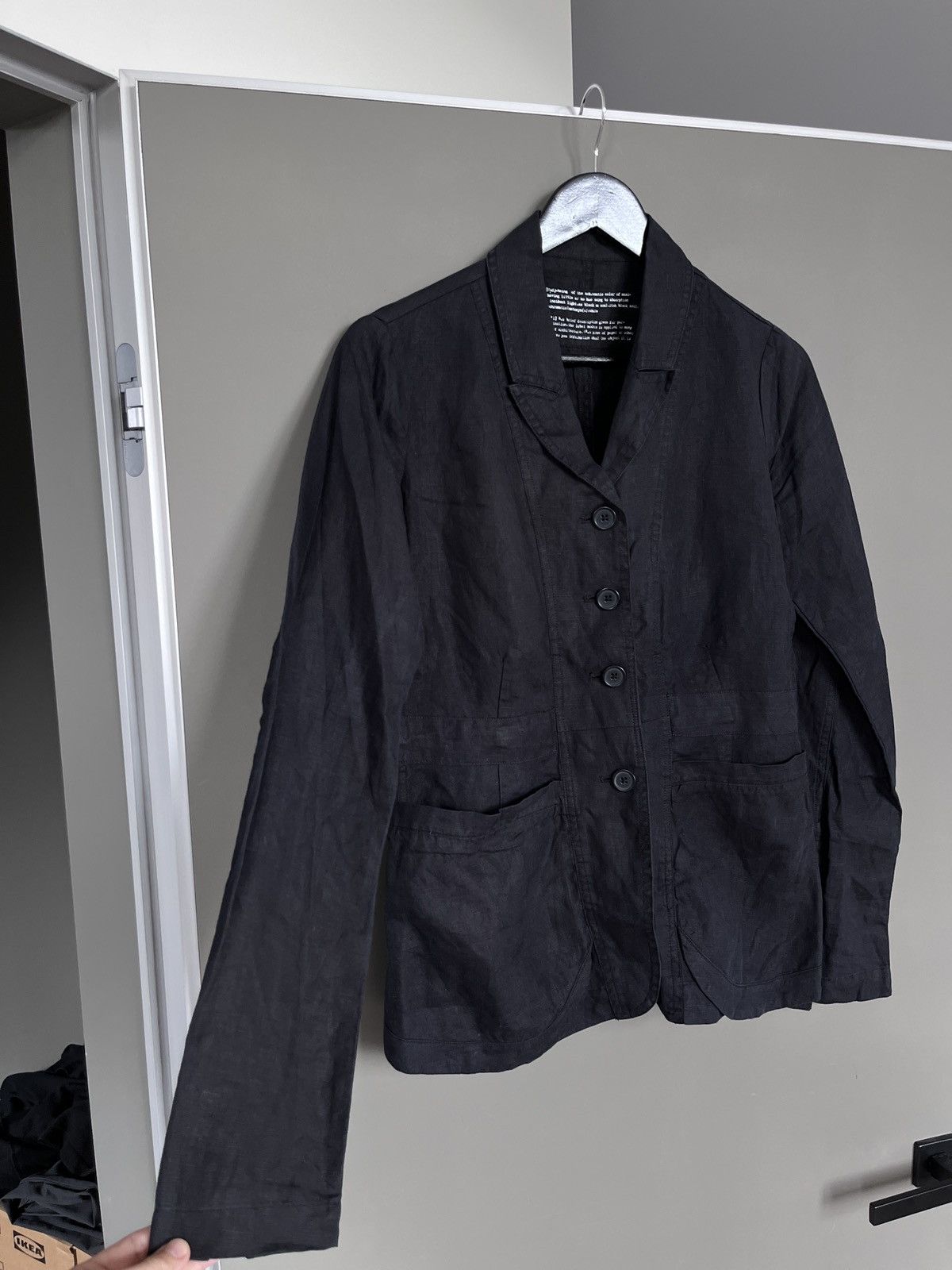 Rundholz RUNDHOLZ Black Label Linen Blazer Jacket Black Size XS / US 0-2 / IT 36-38 - 5 Thumbnail
