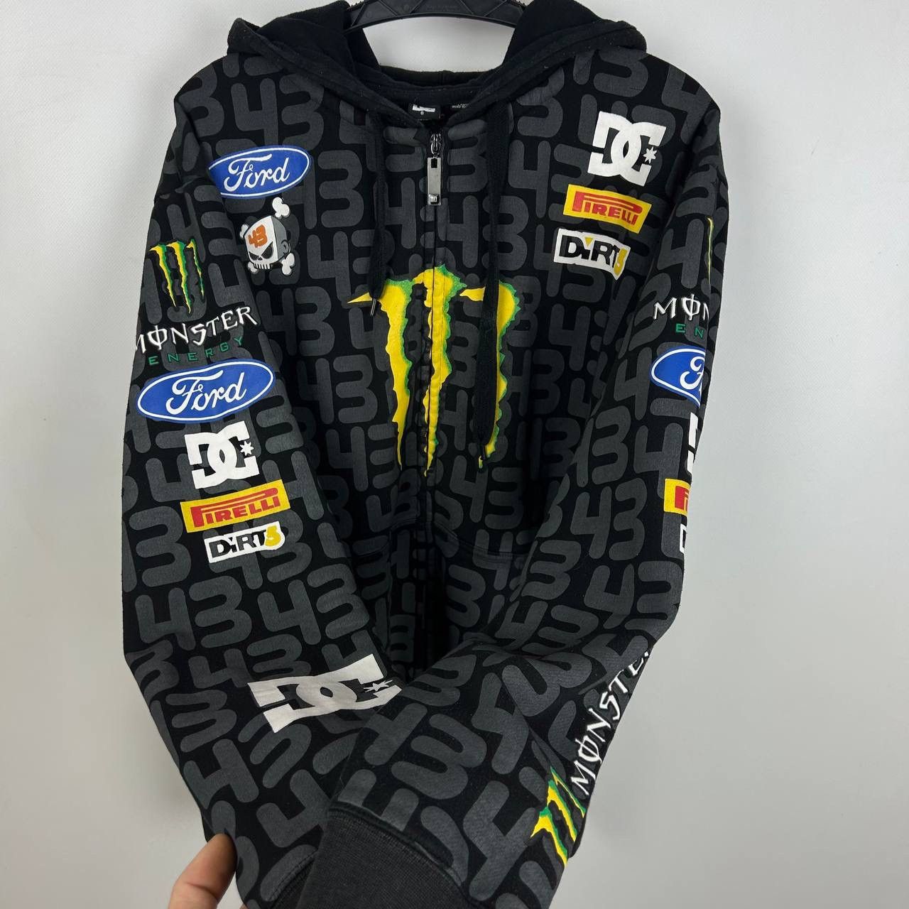 DC RARE KEN BLOCK #43 DC SHOES FORD MONSTER ENERGY ZIP HOODIE Size US L / EU 52-54 / 3 - 4 Thumbnail