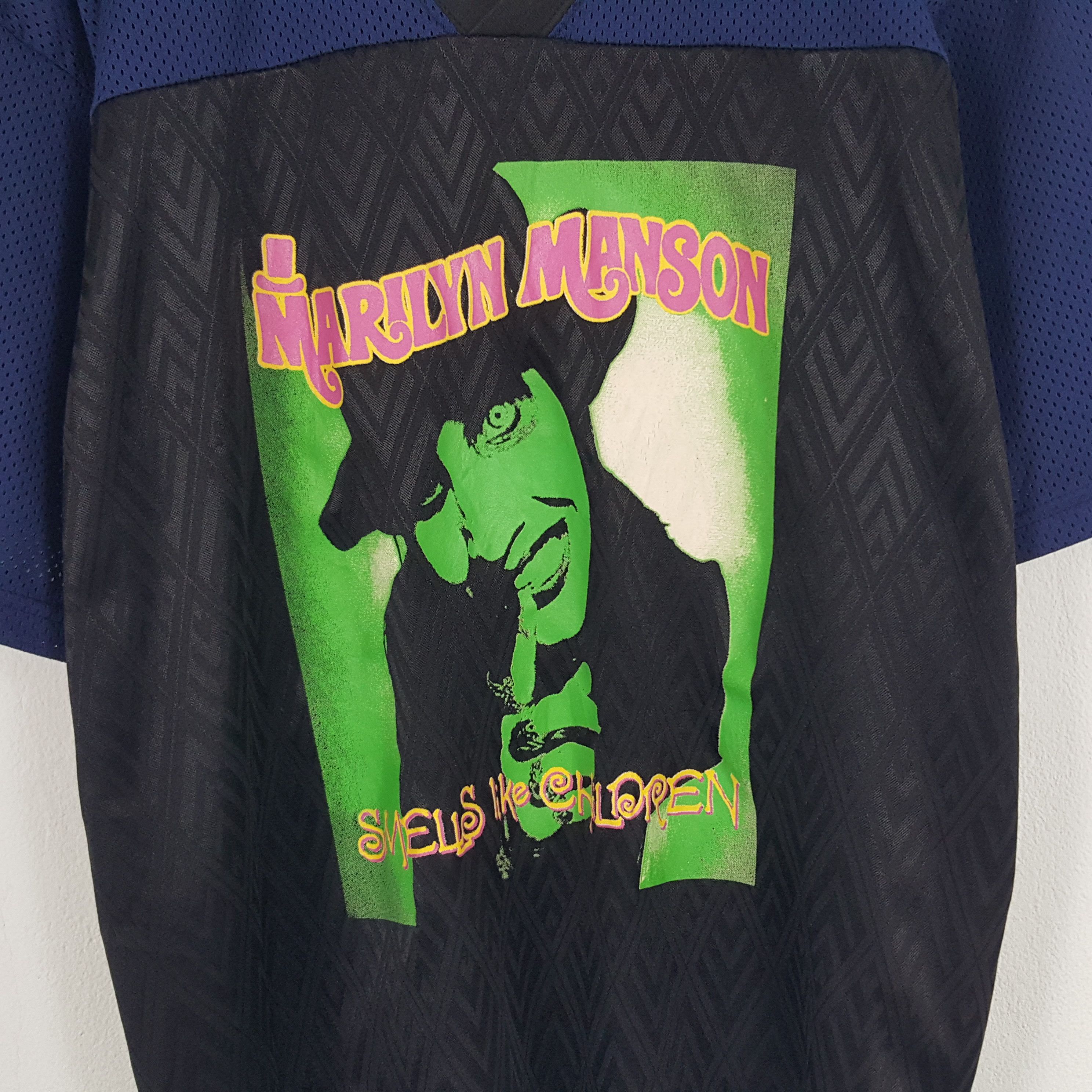 Marilyn Manson × Vintage Vintage Marilyn Manson Rugby Jersey Style Size US L / EU 52-54 / 3 - 2 Thumbnail