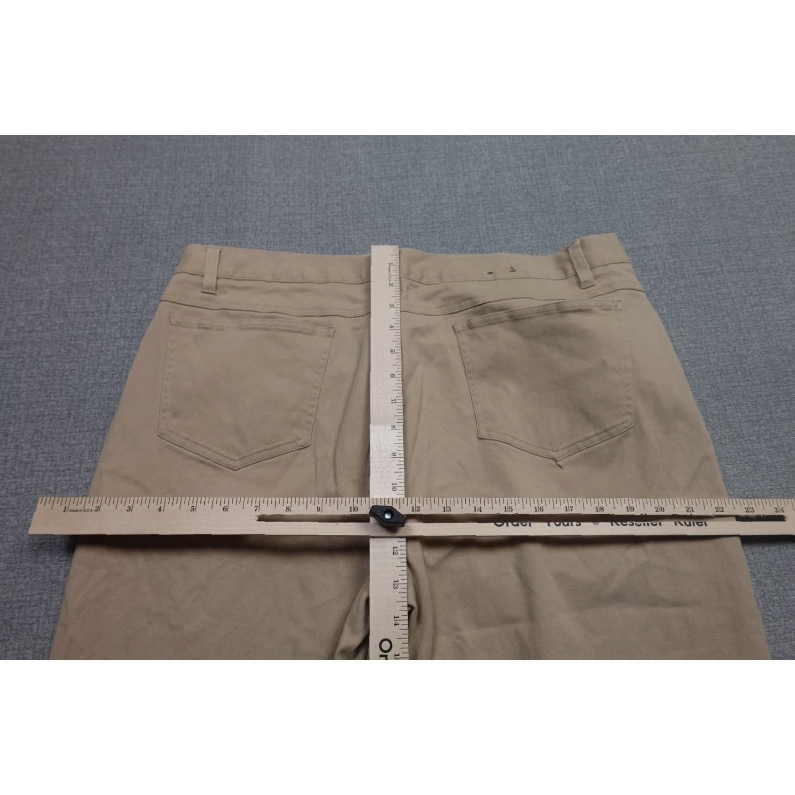 Footjoy FootJoy Pants Mens 38x32 Khaki Chino Stretch Regular Straight Leg 5-Pocket Denim Rise Mid 10-12in Flat Front Zipper Button Casual Size US 38 / EU 54 - 7 Thumbnail