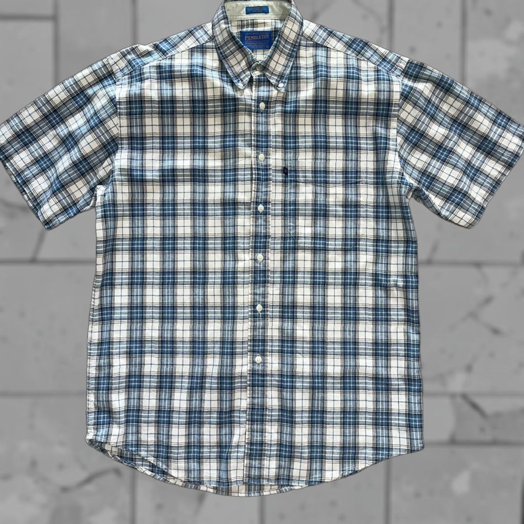 Pendleton Pendleton Plaid Short Sleeve Button-Up Men’s Size M Multicolor Cotton Shirt Size US 31 - 1 Thumbnail