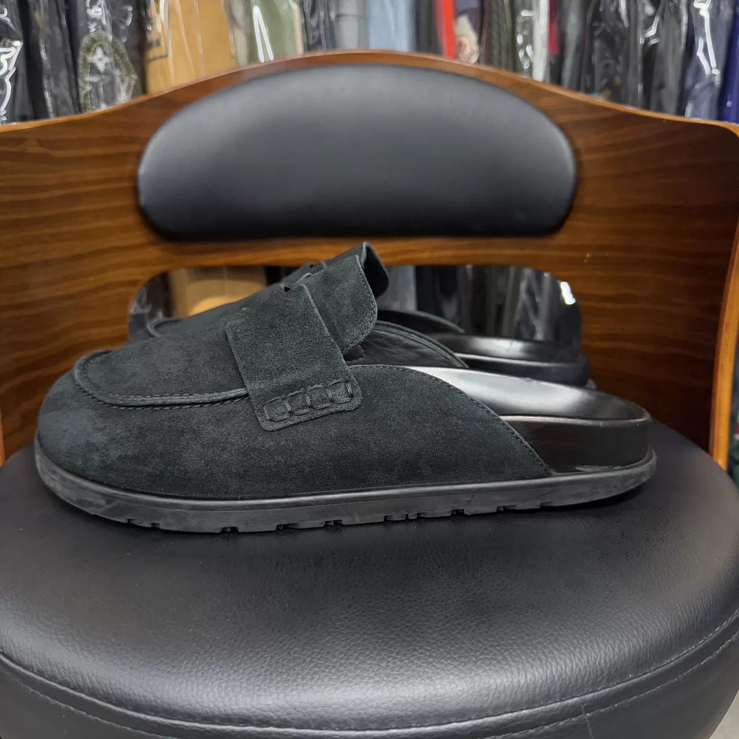 Hermes Hermes Black Mule Slippers 42.5 Excellent Condition Size US 9.5 / EU 42-43 - 6 Thumbnail