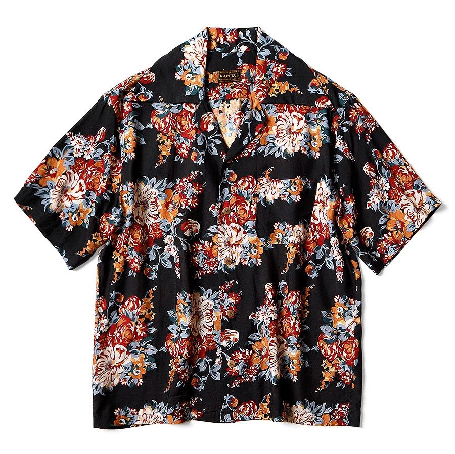Kapital KAPITAL Silk rayon champetre Maria Mary aloha shirt black Size US L / EU 52-54 / 3 - 2 Thumbnail
