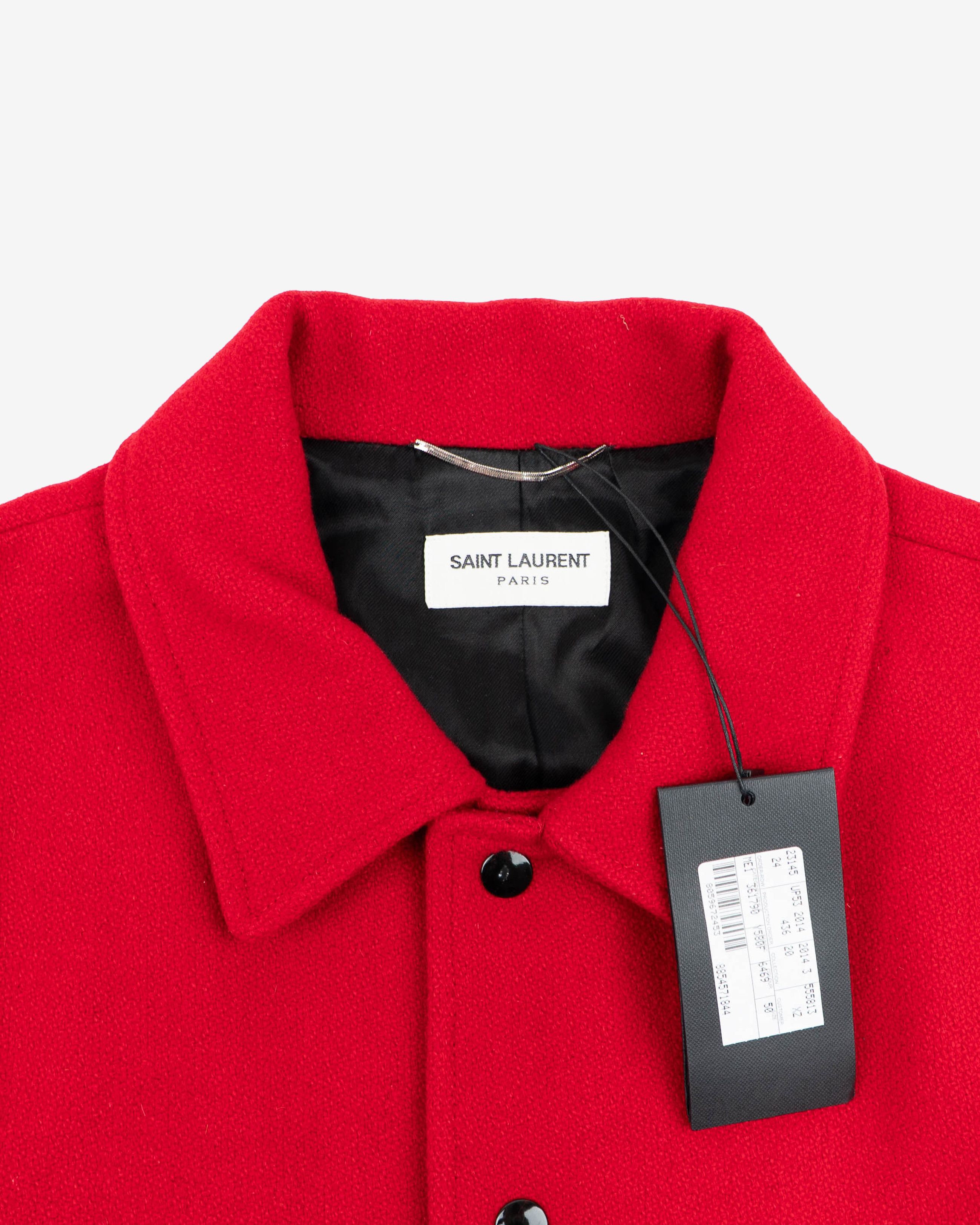 Saint Laurent Paris (50) Red Cheetah Teddy Jacket (FW14) Size US L / EU 52-54 / 3 - 5 Thumbnail