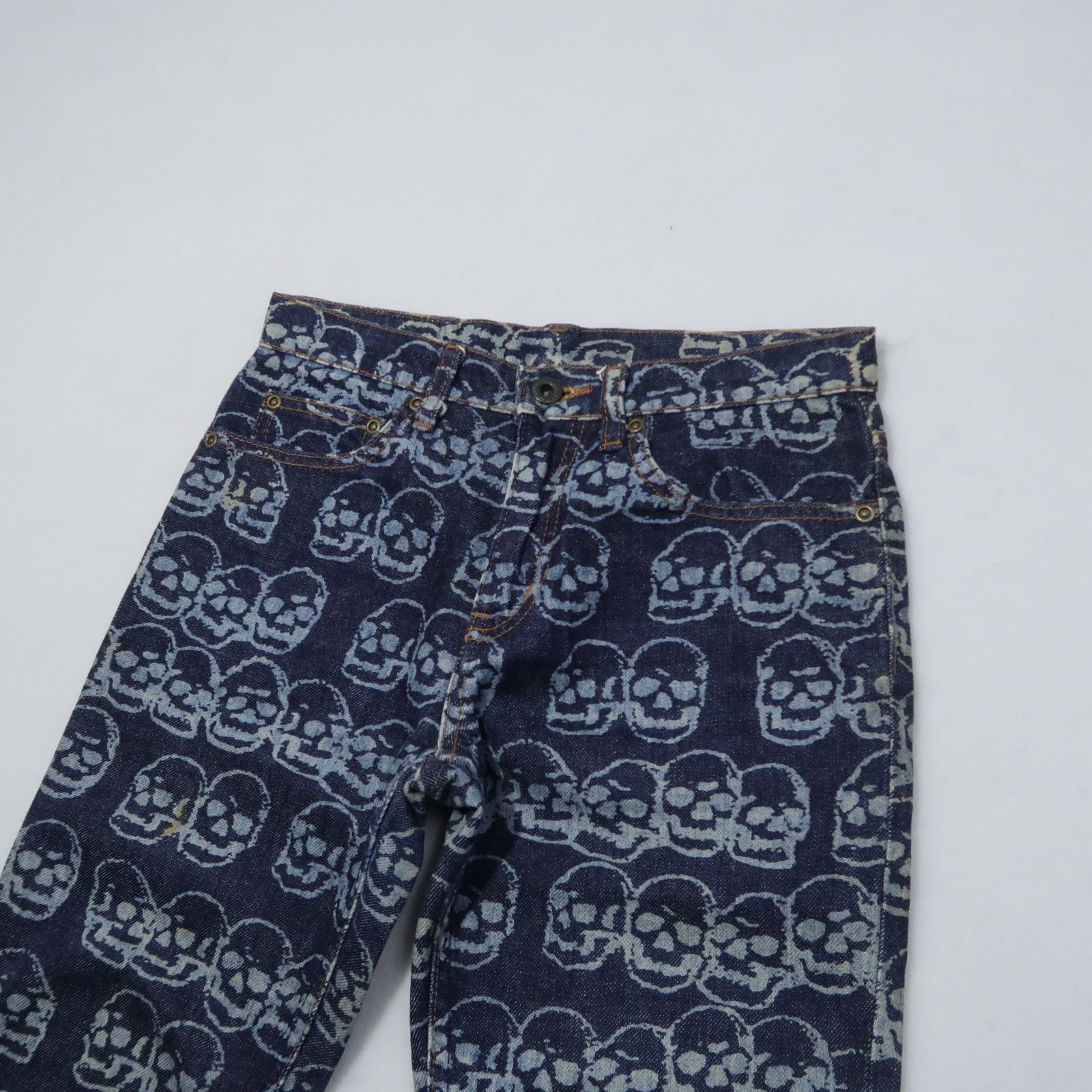 Hysteric Glamour 1999 Iconic Hysteric Glamour Psychedelic Skull Pile Denim Size US 28 / EU 44 - 5 Thumbnail