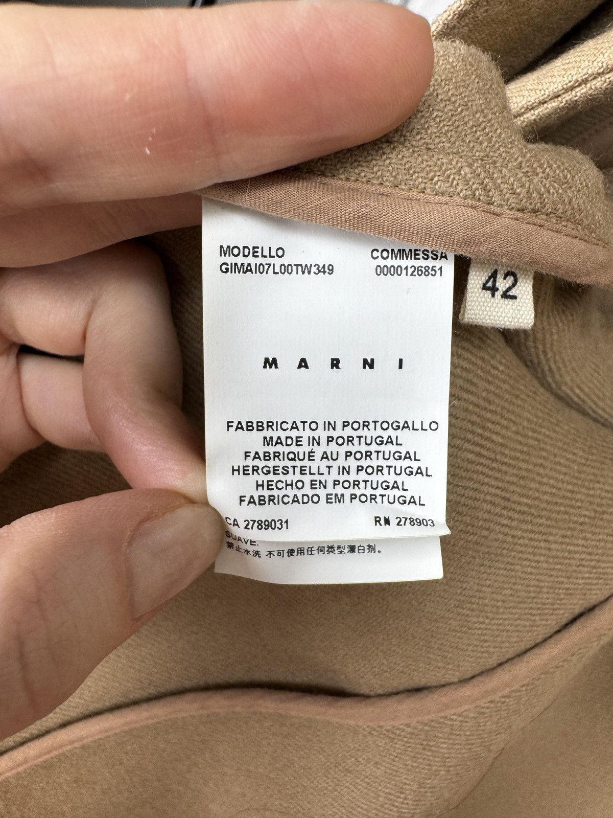 Marni Marni Women's Jacket Size 42 Tan 100% Wool Bomber Coat Size M / US 6-8 / IT 42-44 - 9 Thumbnail