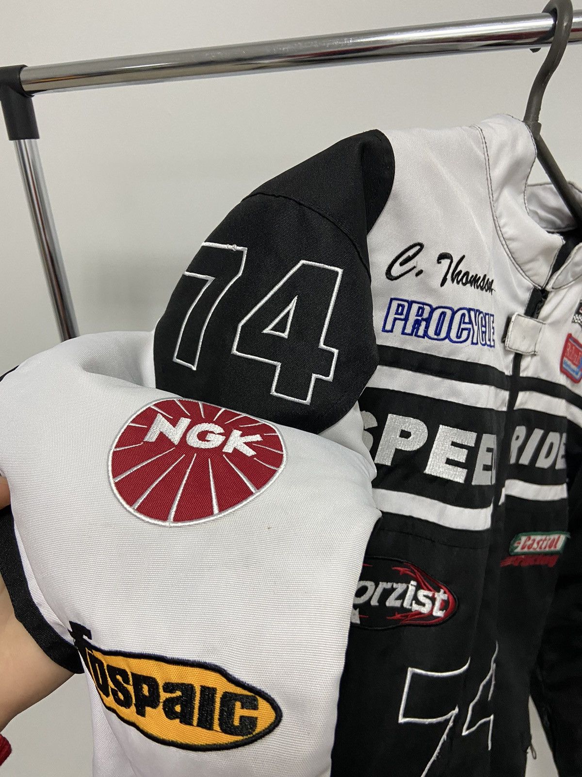 Vintage Racing Crew Jacket Vintage Bridgestone Moto Race Track Size US XL / EU 56 / 4 - 14 Thumbnail