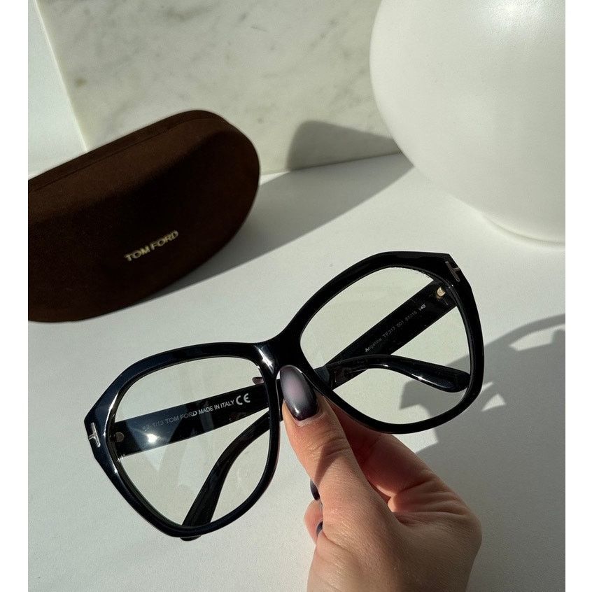 Tom Ford NEW Tom Ford FT0317 Oversized Bluelight Frames in Black Size ONE SIZE - 1 Thumbnail