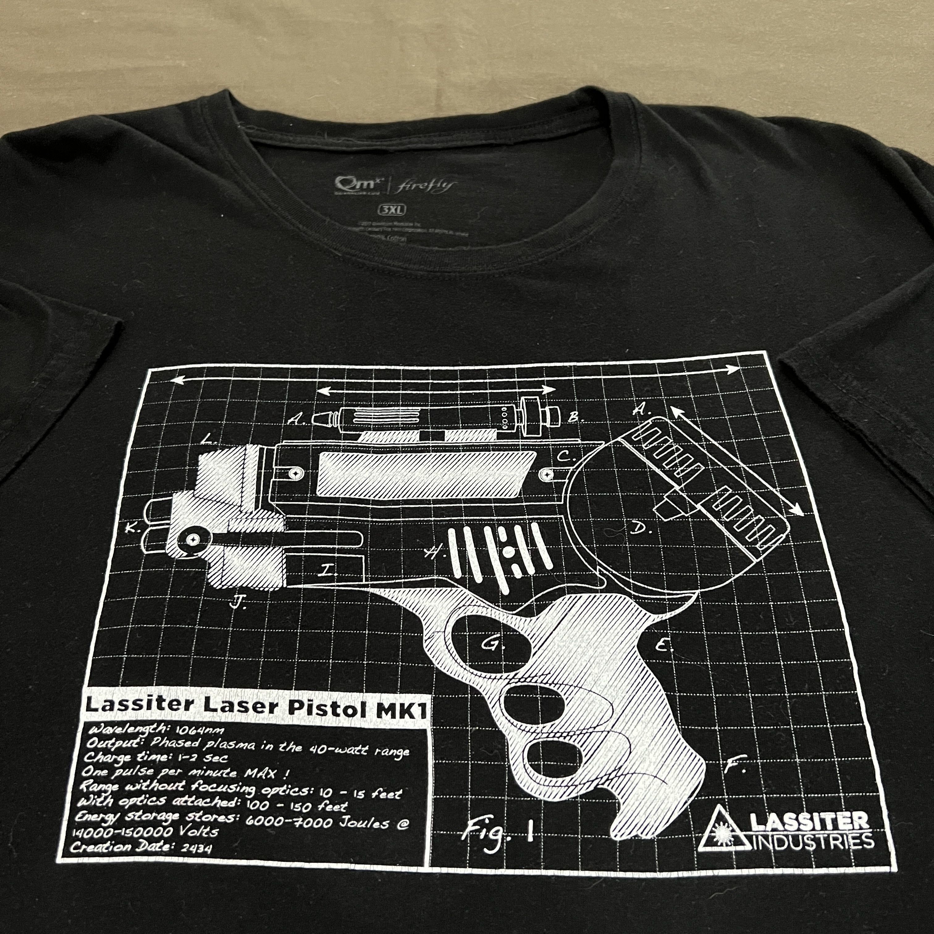 Other Firefly Series Lassiter Laser Pistol Tee 3XL Oversized Size US XXL / EU 58 / 5 - 1 Thumbnail