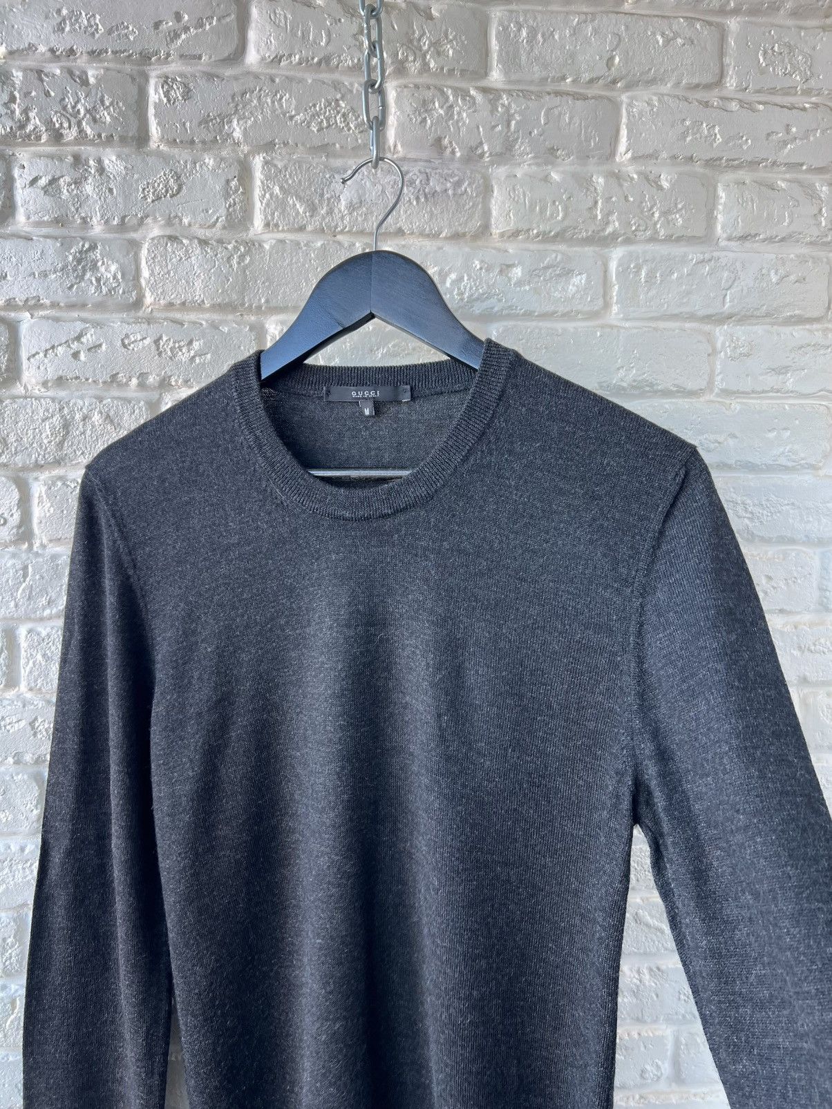 Gucci Gucci Gray G Logo Wool Knit Sweater Size US M / EU 48-50 / 2 - 2 Thumbnail