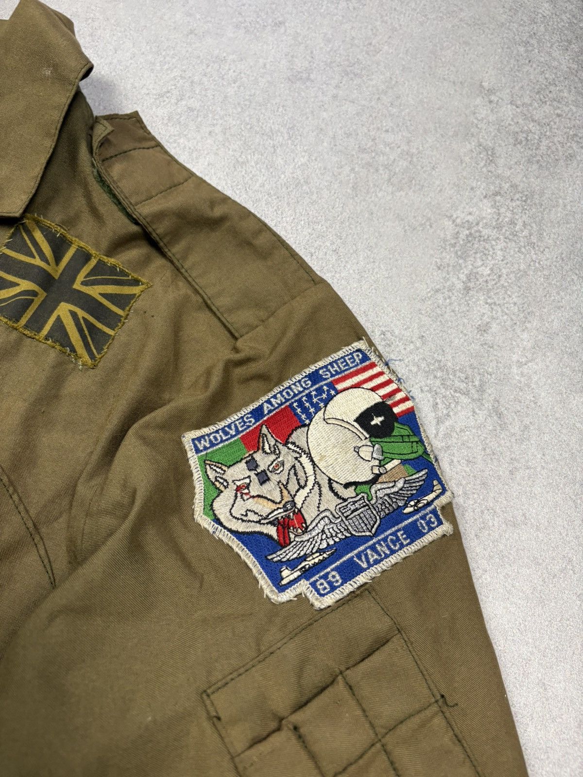 Vintage 1981 RAF MK 14A Flying Suit Olive Military Flight Coverall Size US XXL / EU 58 / 5 - 8 Thumbnail