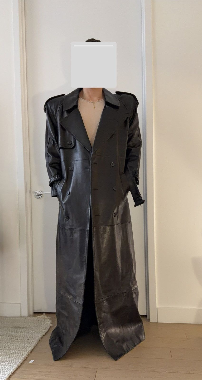 Saint Laurent Paris SAINT LAURENT SS23 FULL LENGHT LEATHER COAT Size S / US 4 / IT 40 - 3 Thumbnail