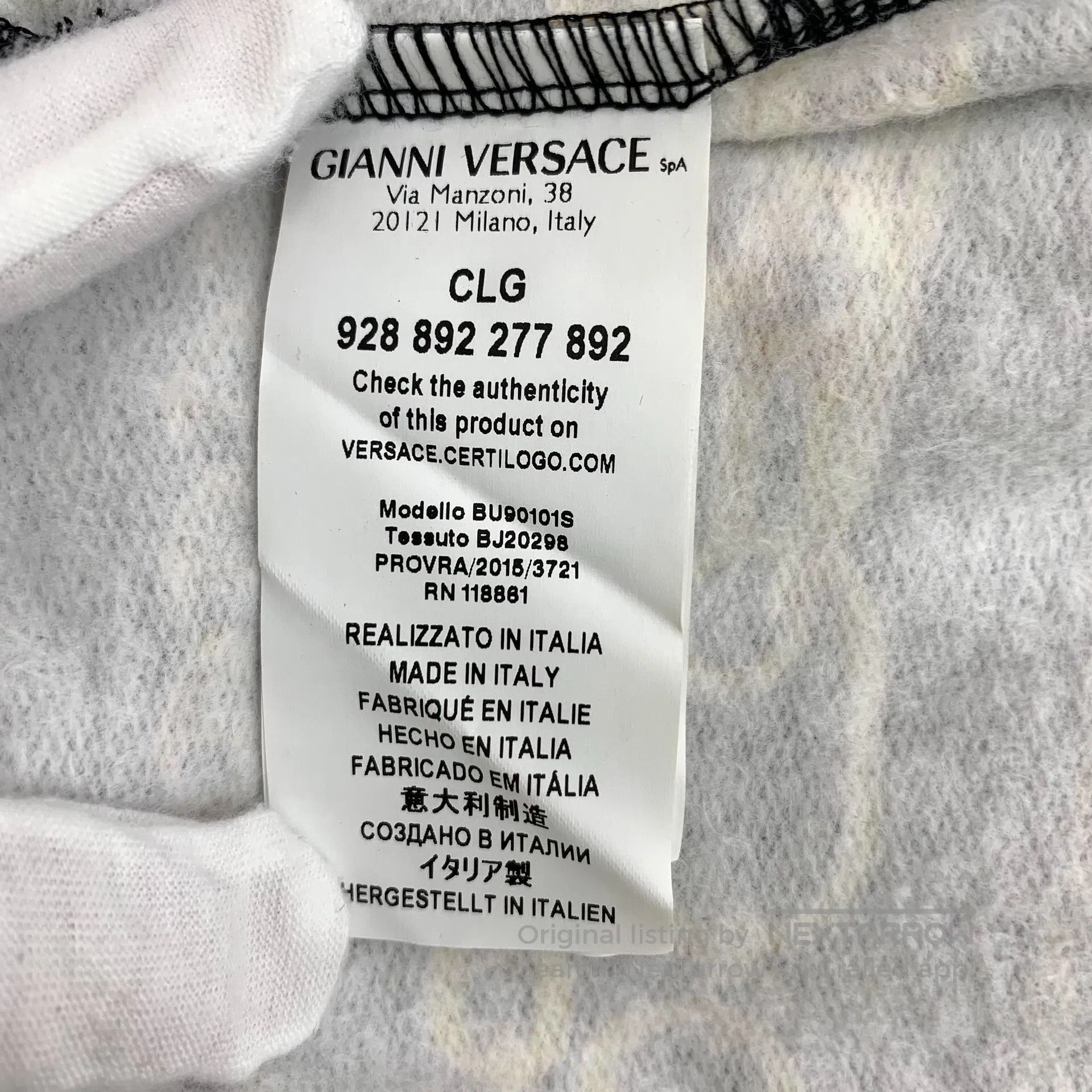 Versace Versace Black cotton long-sleeved sweatshirt with gold cha Size US M / EU 48-50 / 2 - 8 Thumbnail
