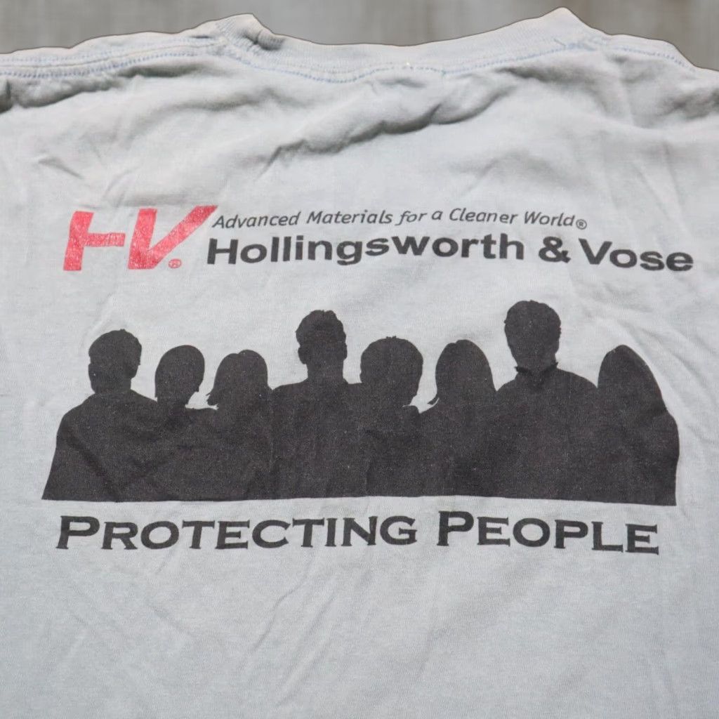 Vintage Hollingsworth & Vose HV Tee T-Shirt Short Sleeve Adult XL Extra Large Size US L / EU 52-54 / 3 - 1 Thumbnail