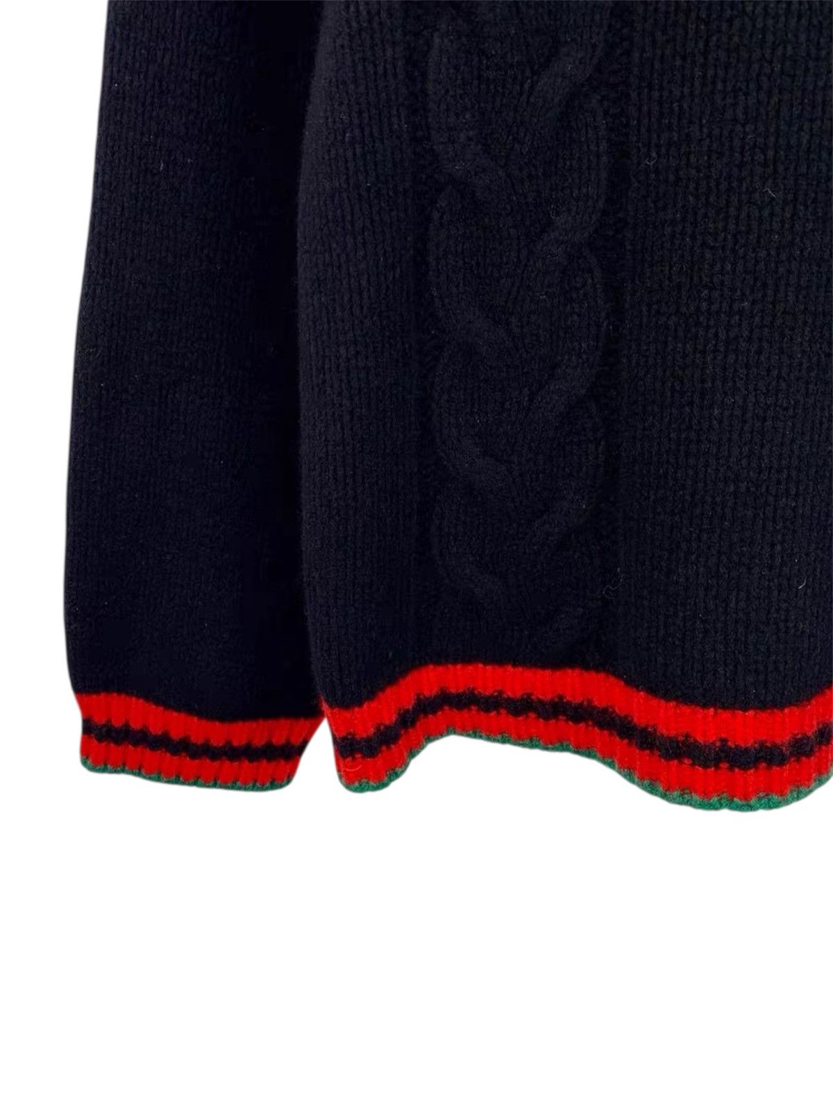 Gucci Gucci L Cable Blue Knitted Wool Sweater Crewneck Size US L / EU 52-54 / 3 - 3 Thumbnail