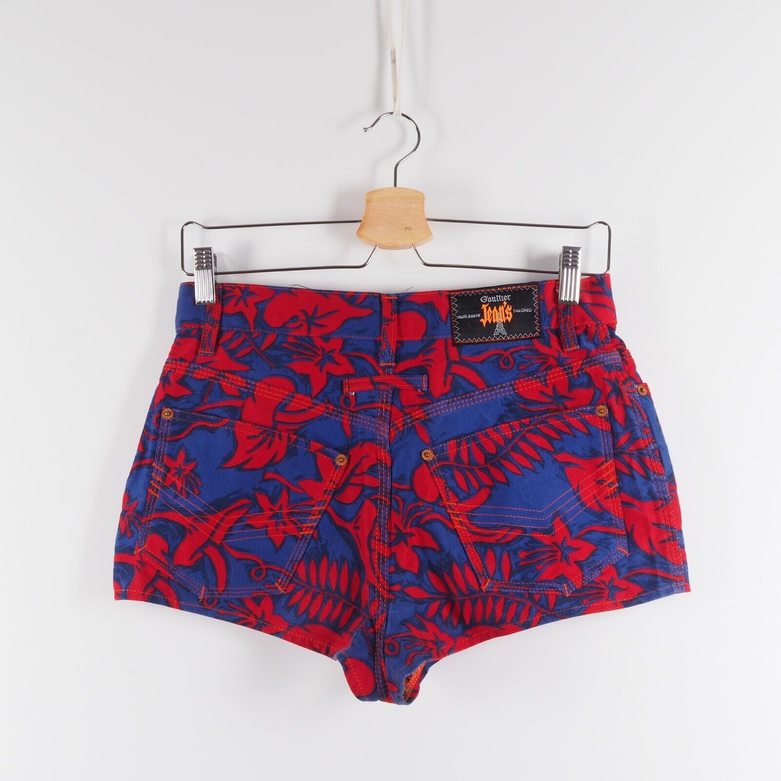 Jean Paul Gaultier Jean Paul Gaultier Vintage Floral Denim Shorts Size 30" / US 8 / IT 44 - 1 Thumbnail