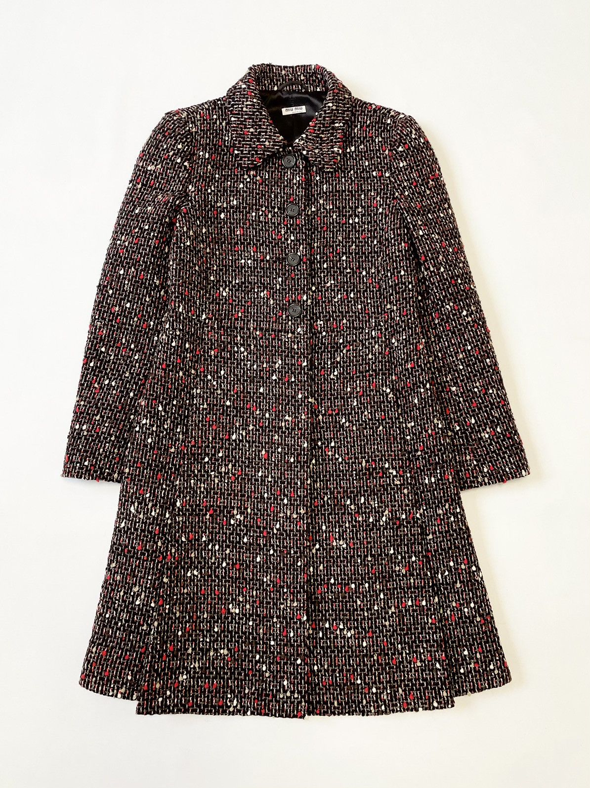 Prada A/W 18 ‘Punk Tweed Boucle’ Wool Overcoat Size S / US 4 / IT 40 - 1 Thumbnail