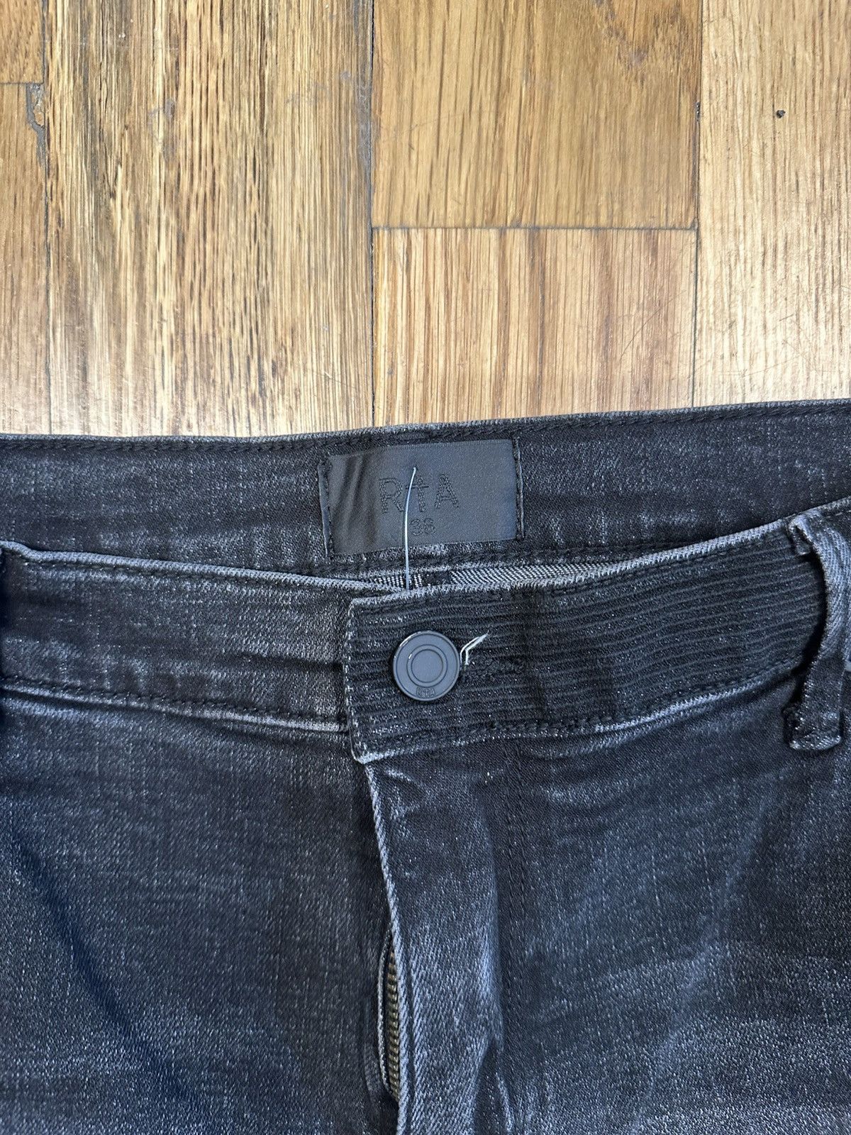 Rta RTA Distressed Faded Black Denim Jeans Sz 36 Size US 36 / EU 52 - 3 Thumbnail