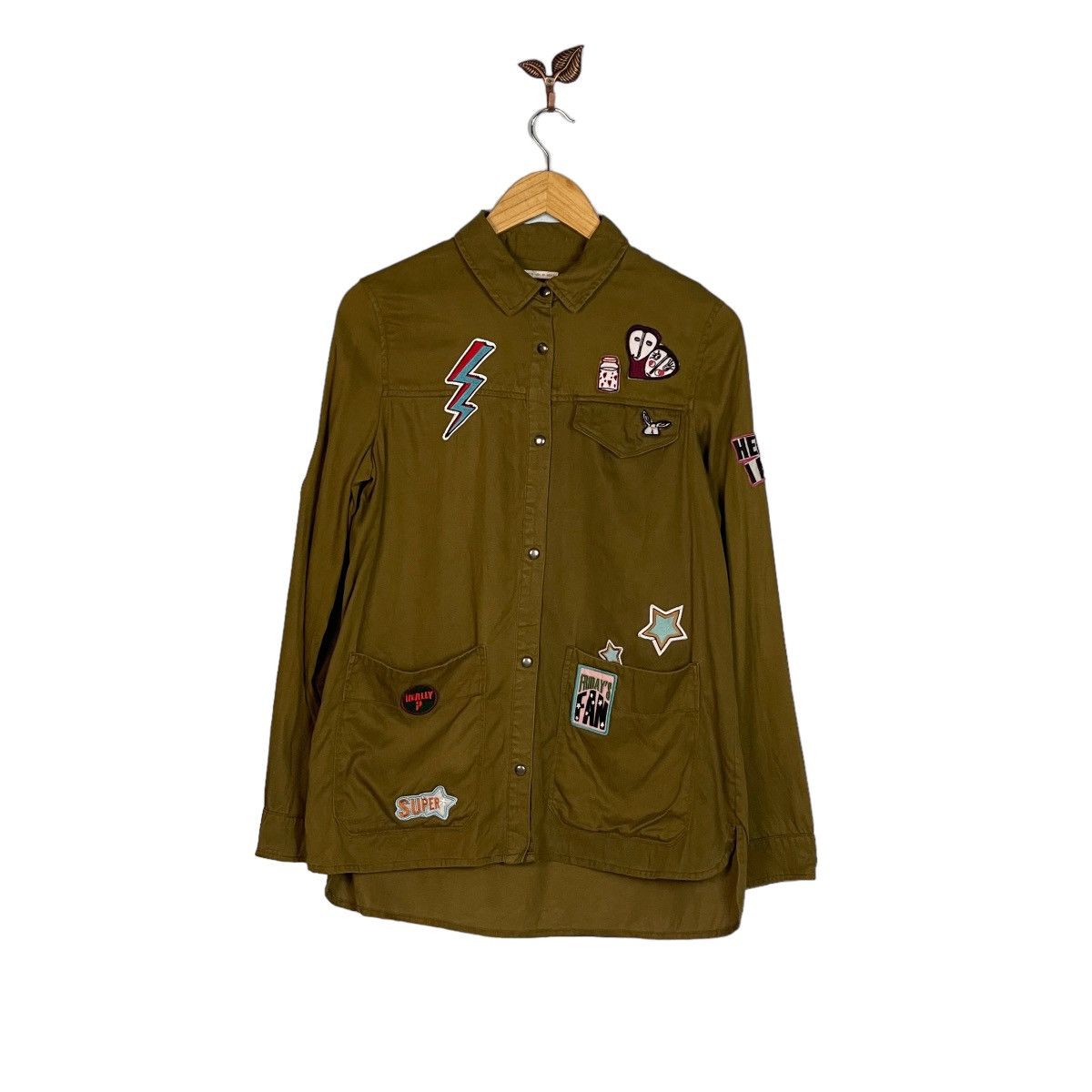 Zara Zara TRF Patched Shacket Jacket Size XS / US 0-2 / IT 36-38 - 1 Thumbnail