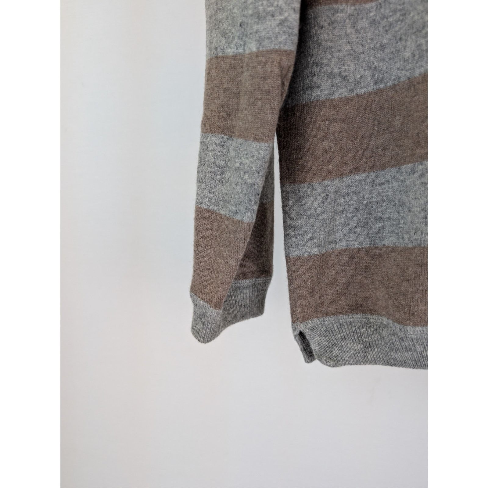Brunello Cucinelli o1rshd1 CC20 Long Sleeve Striped Polo Shirt in Multicolor Size US M / EU 48-50 / 2 - 6 Thumbnail